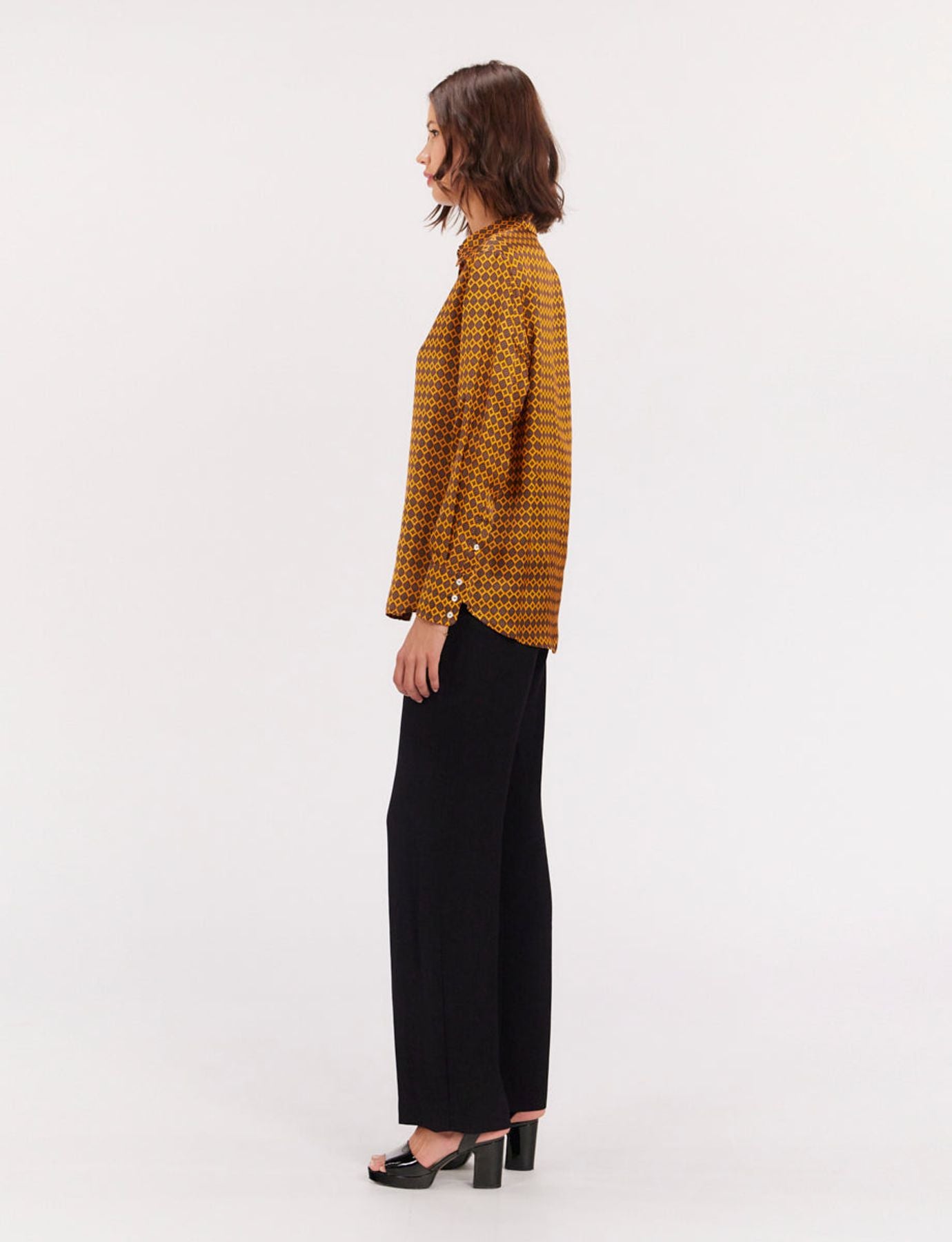 Maureen satin print shirt