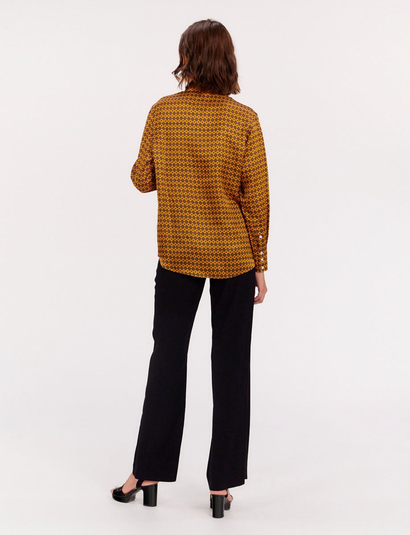 Maureen satin print shirt