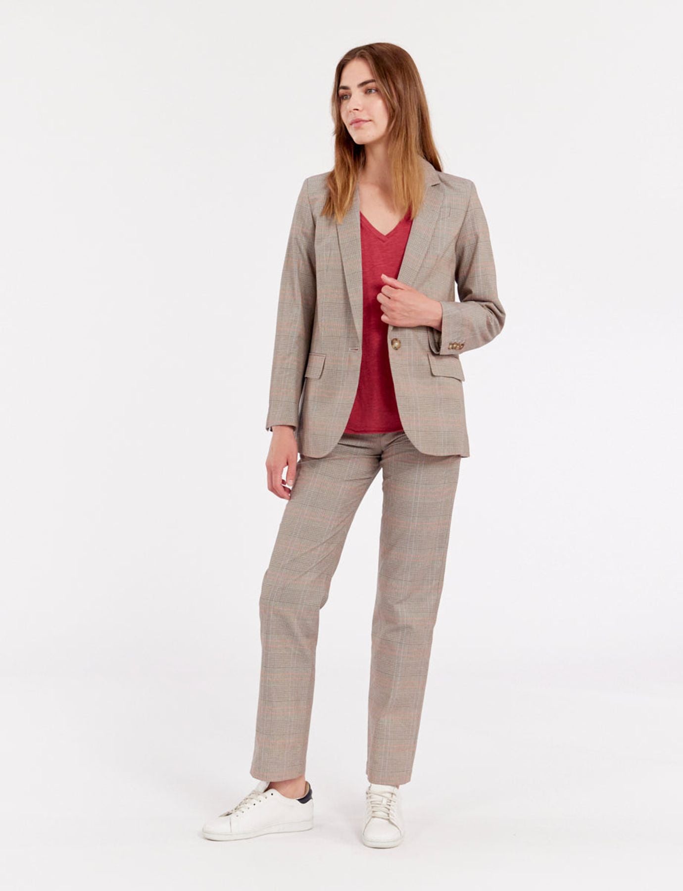 Chaqueta de cuadros de algodón Bruna
