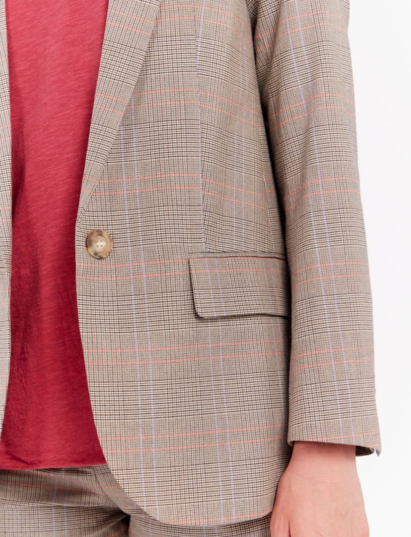 Chaqueta de cuadros de algodón Bruna