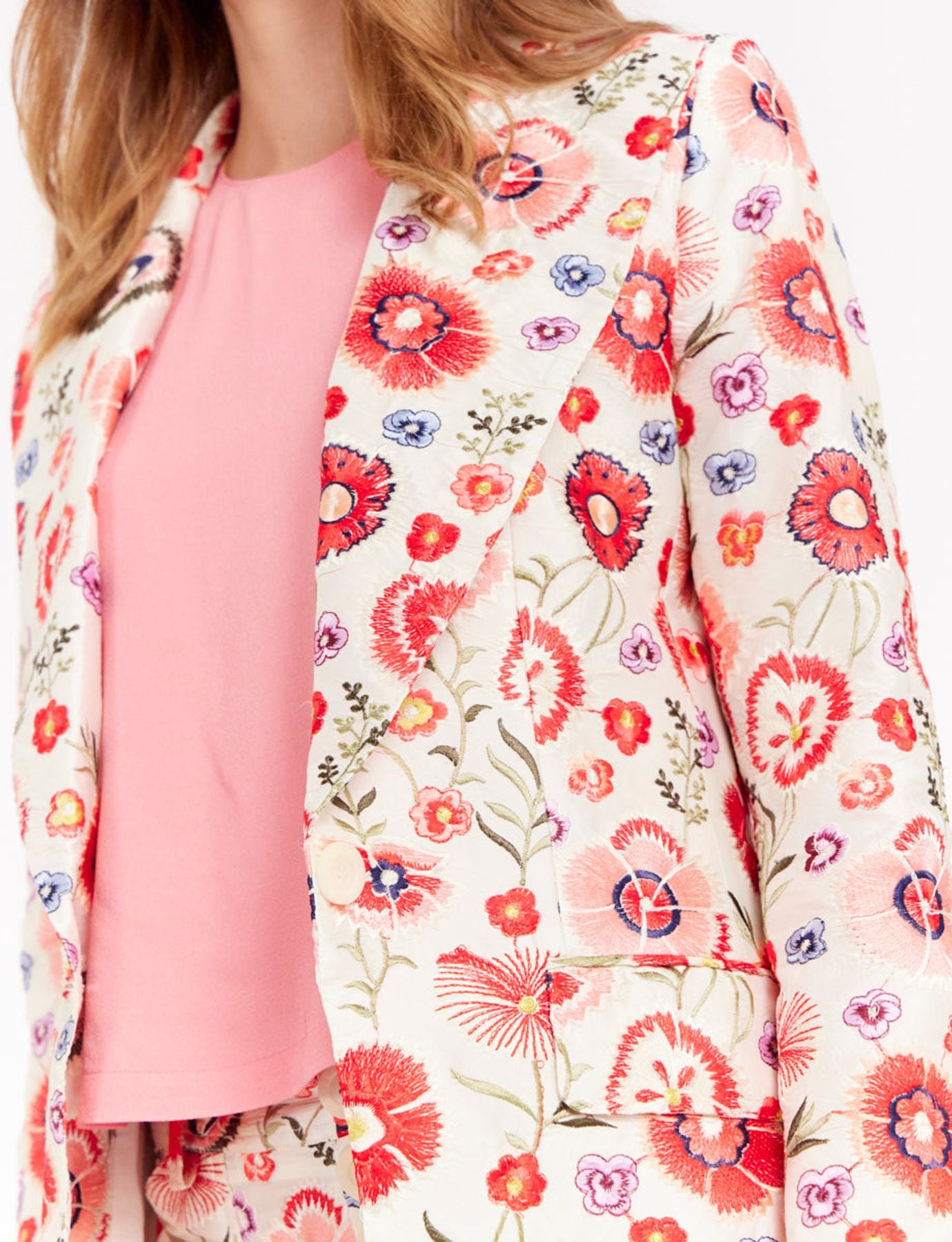 Chaqueta paloma bordada multicolor
