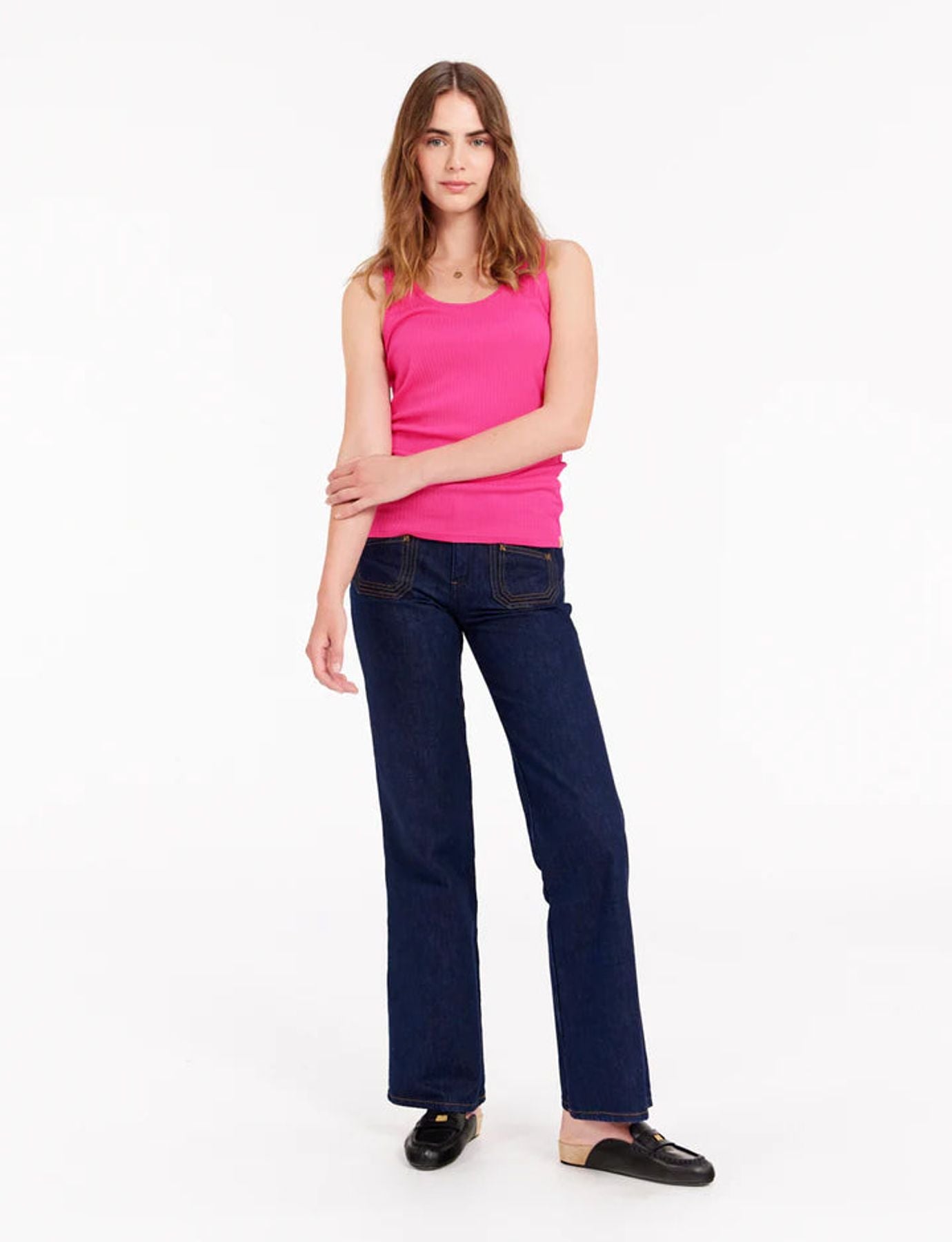 Camiseta de tirantes Amelie en jersey rosa