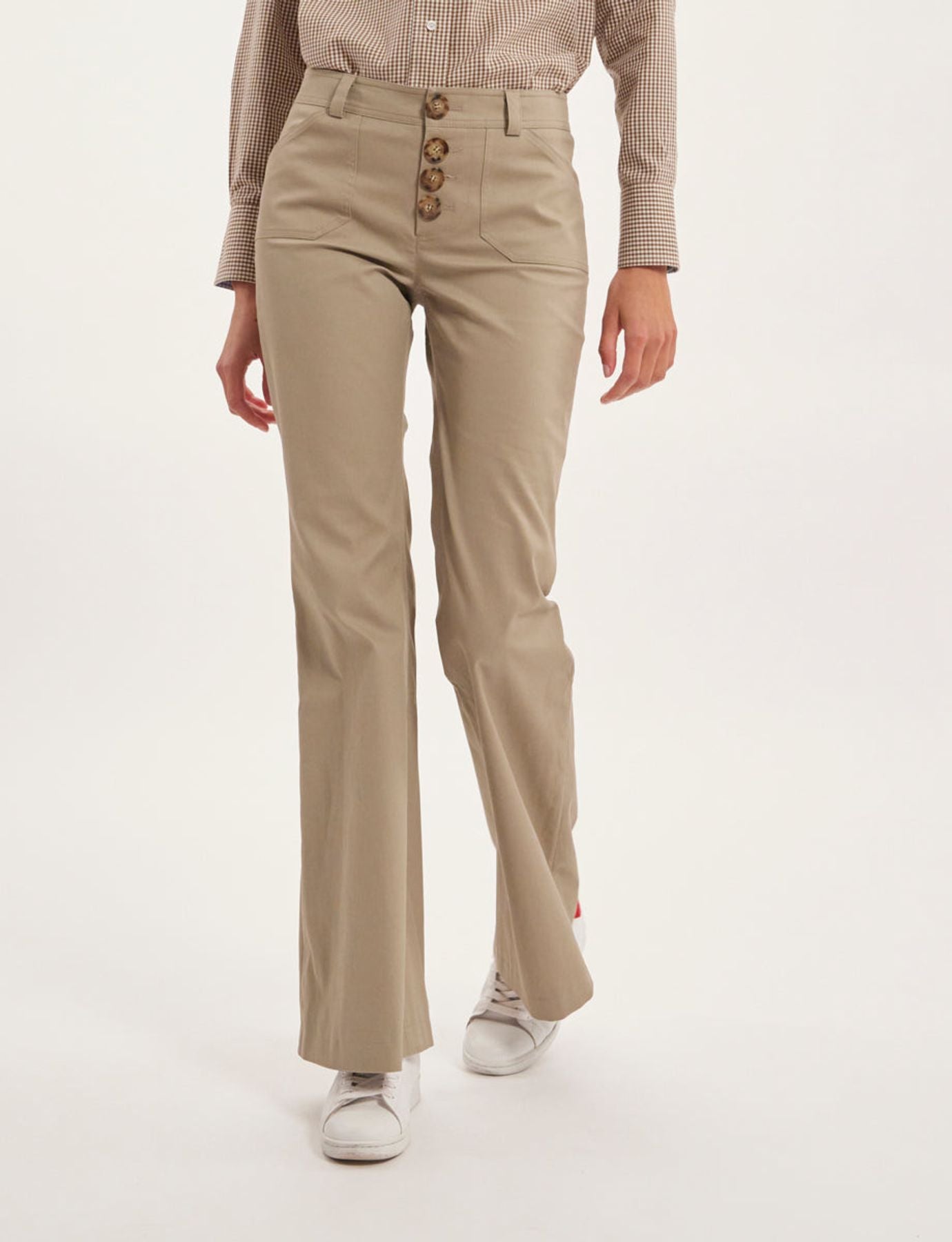 Pantalones beige claro Charlotte