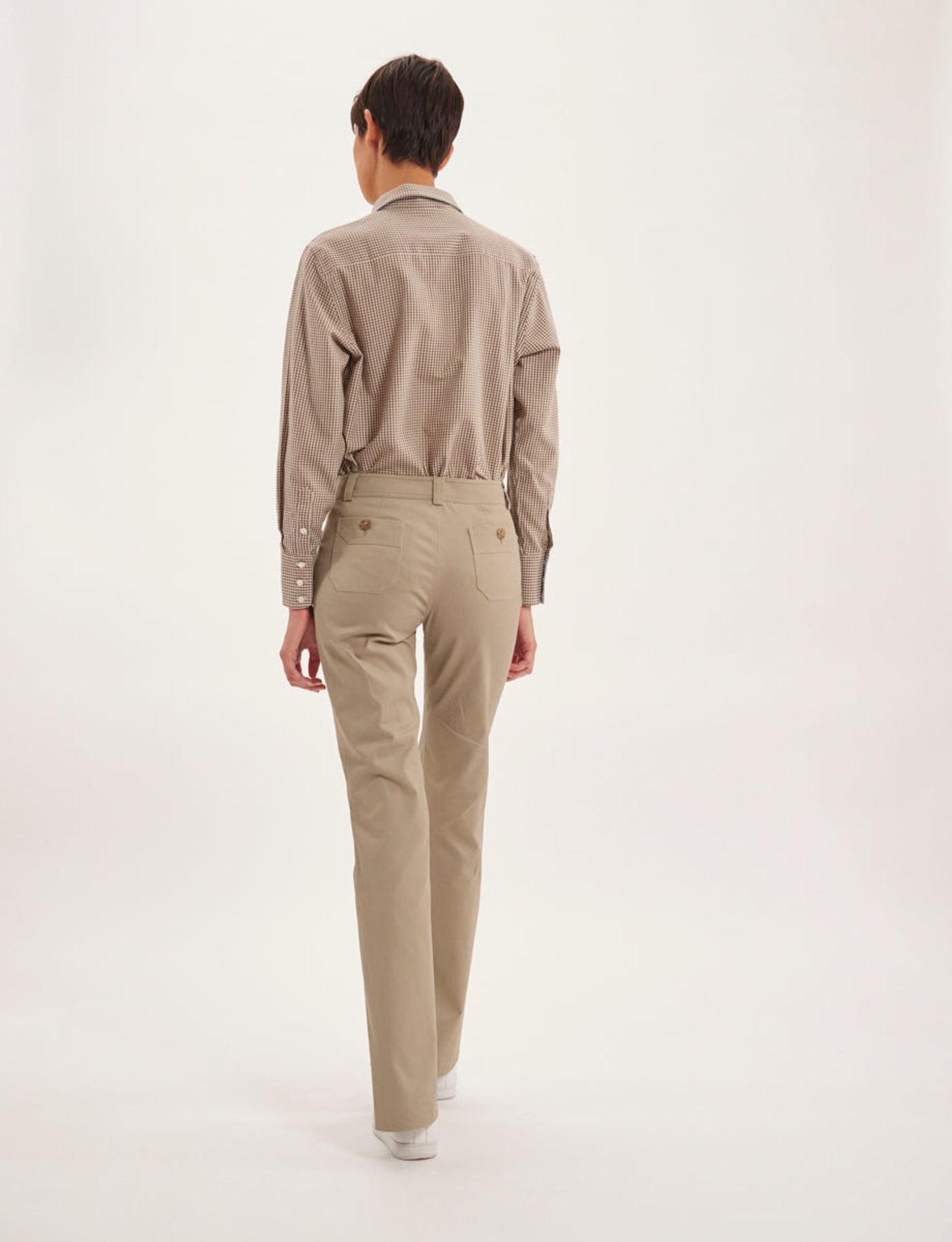 Pantalones beige claro Charlotte