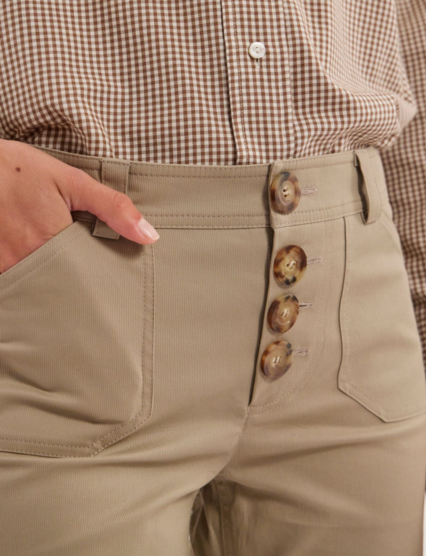 Pantalones beige claro Charlotte