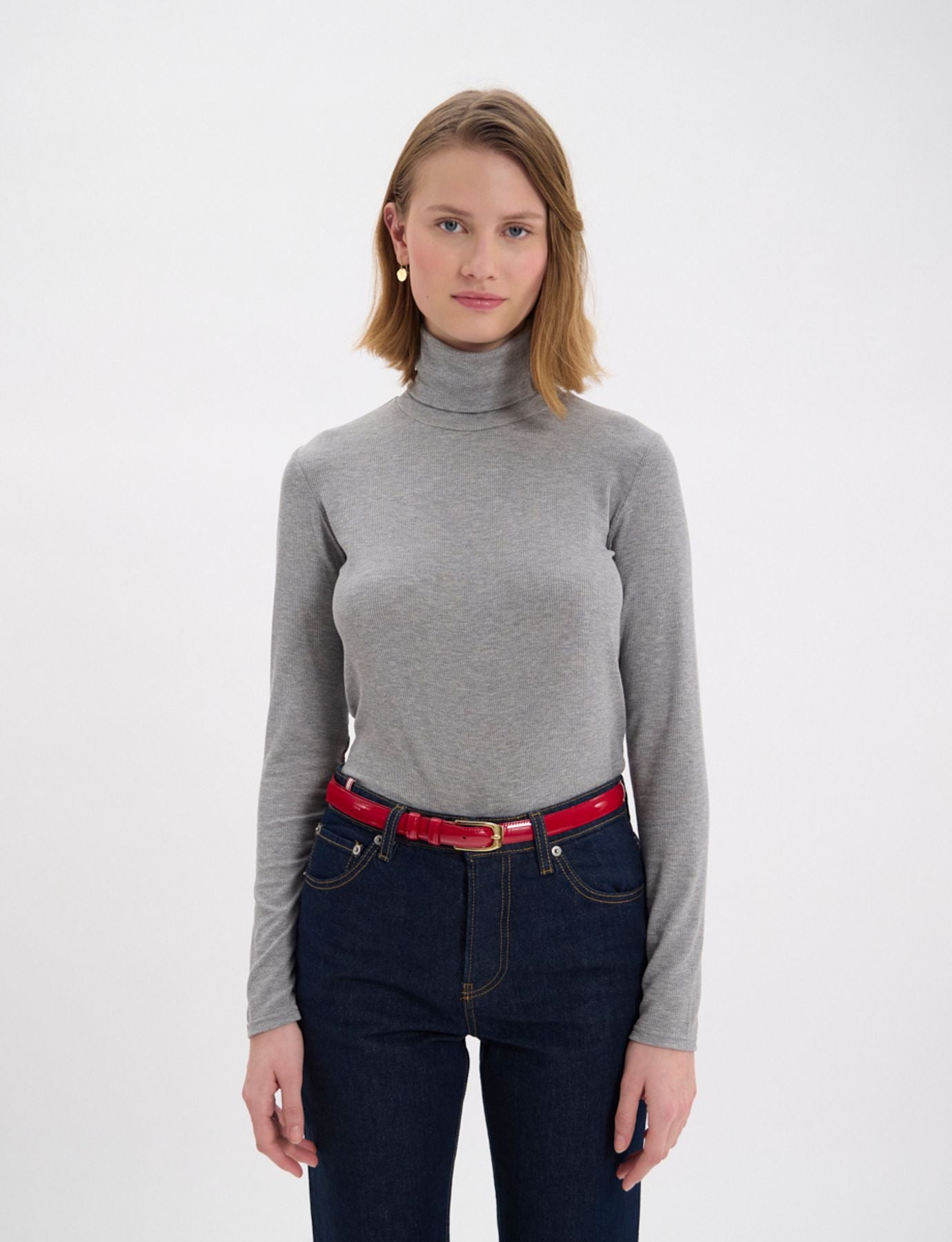 Aurelia red patent leather belt