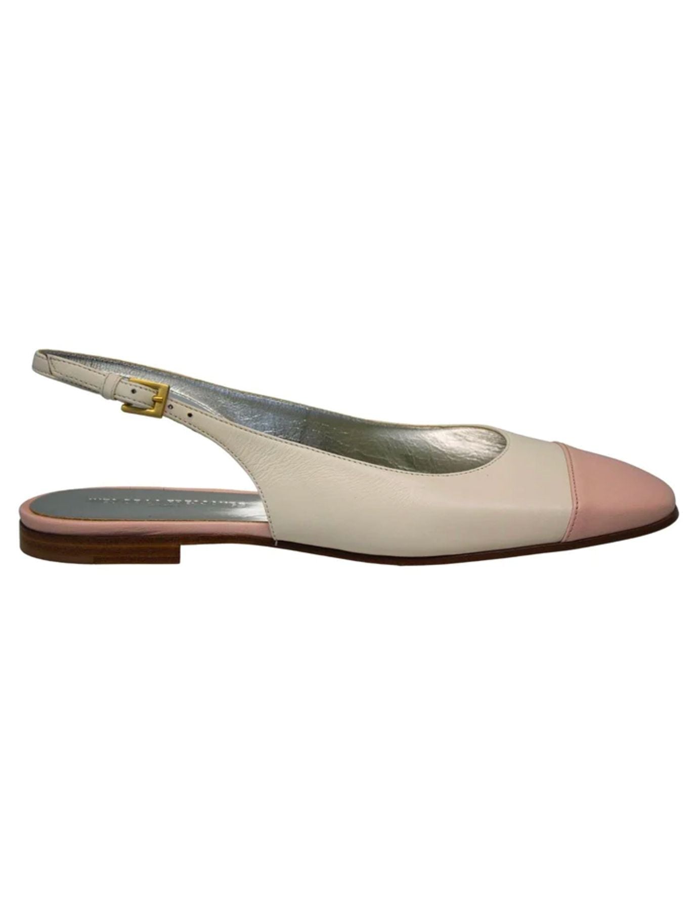 Celia cream and nude slingback ballerina