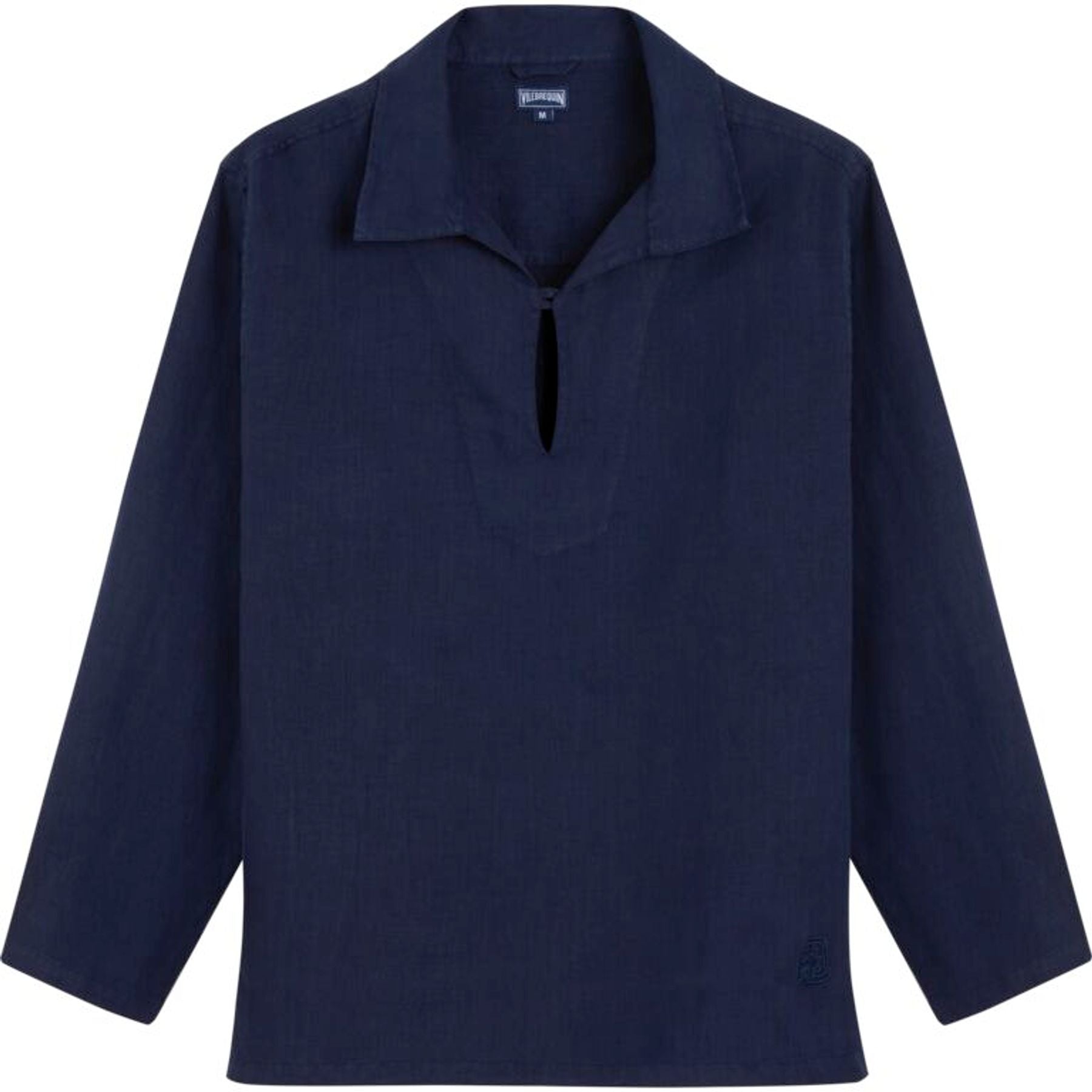 Ines x Vilebrequin, chaqueta unisex de lino azul marino