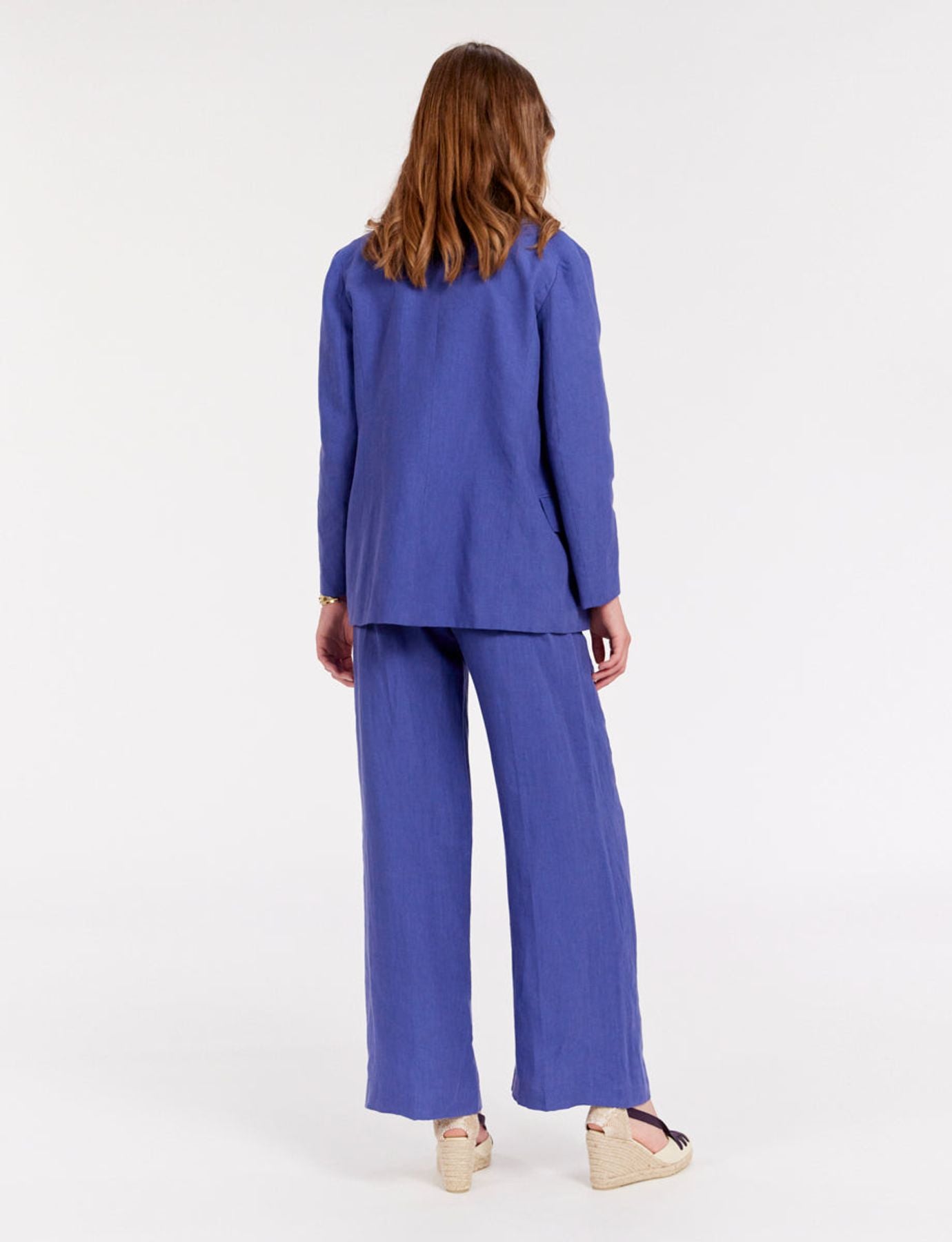 Chaqueta Yohan de lino azul