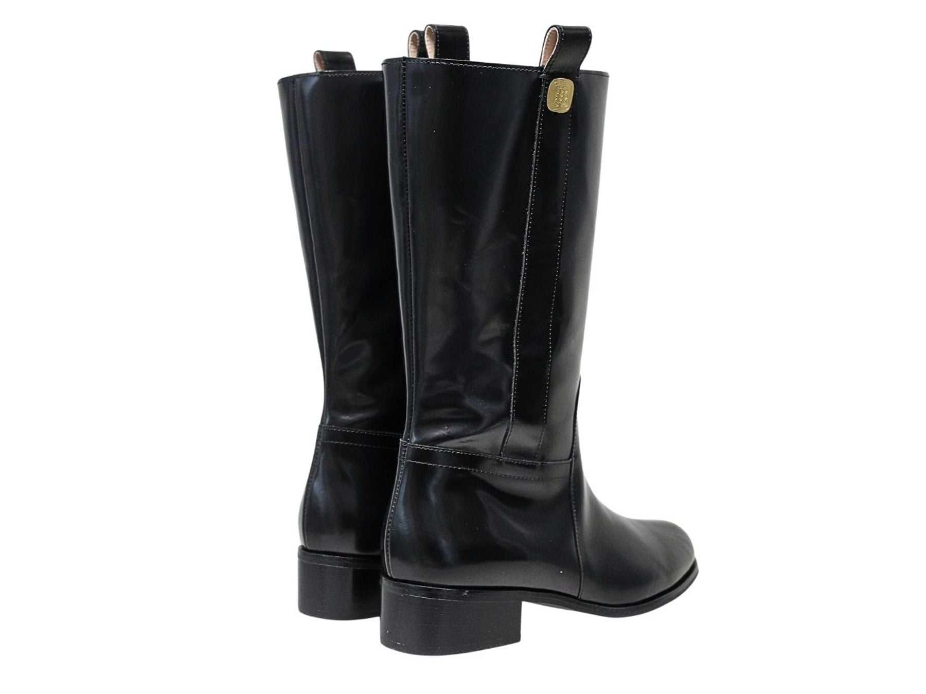 Botas Lana negras de piel lisa