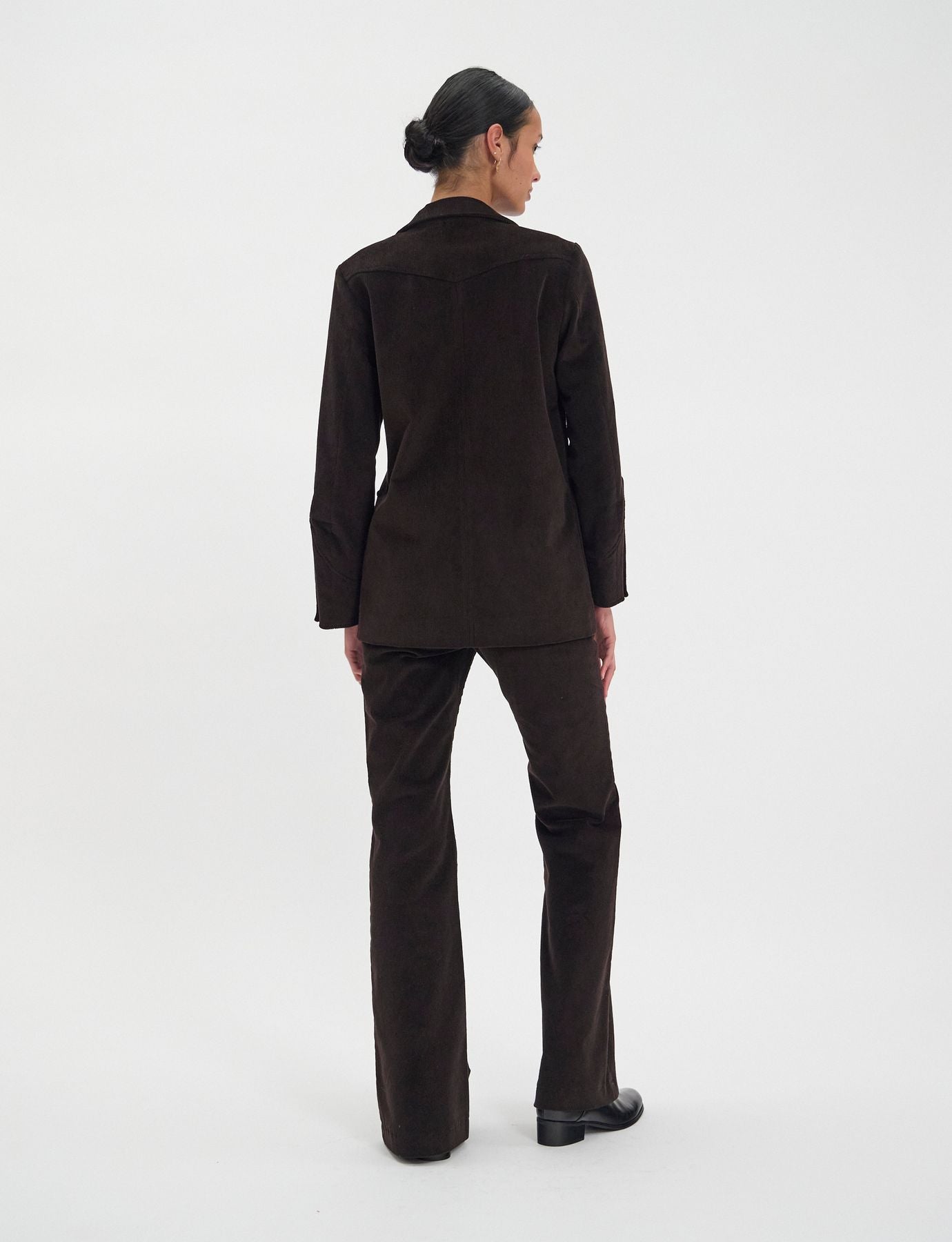 Chaqueta Jill de terciopelo marrón milleraies