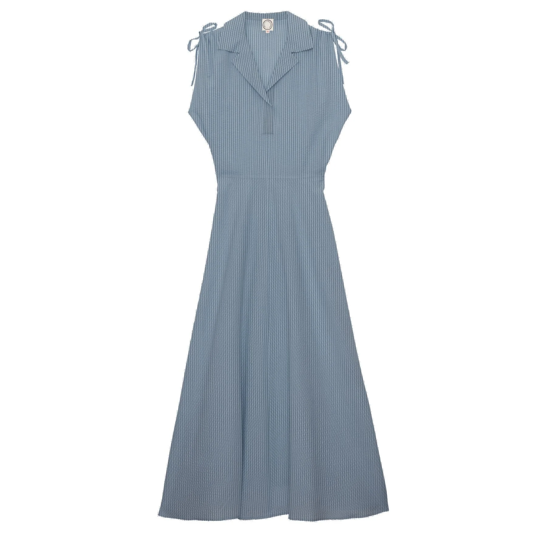 Vestido Violine slim-fit de algodón azul