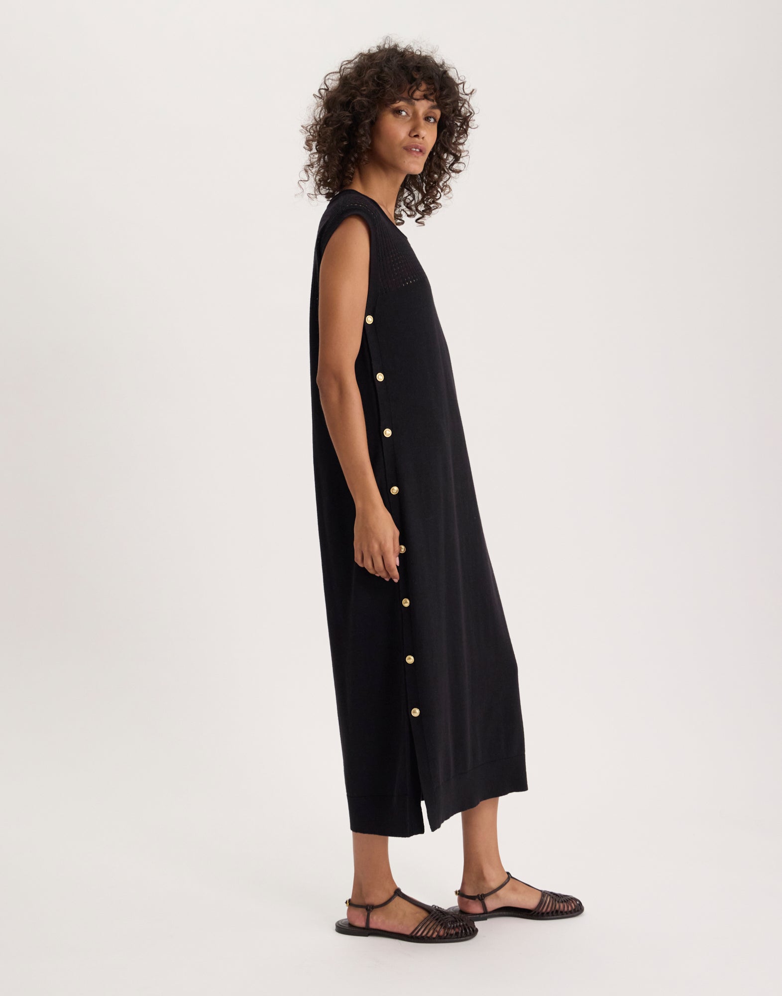 Iris day dress in linen mix