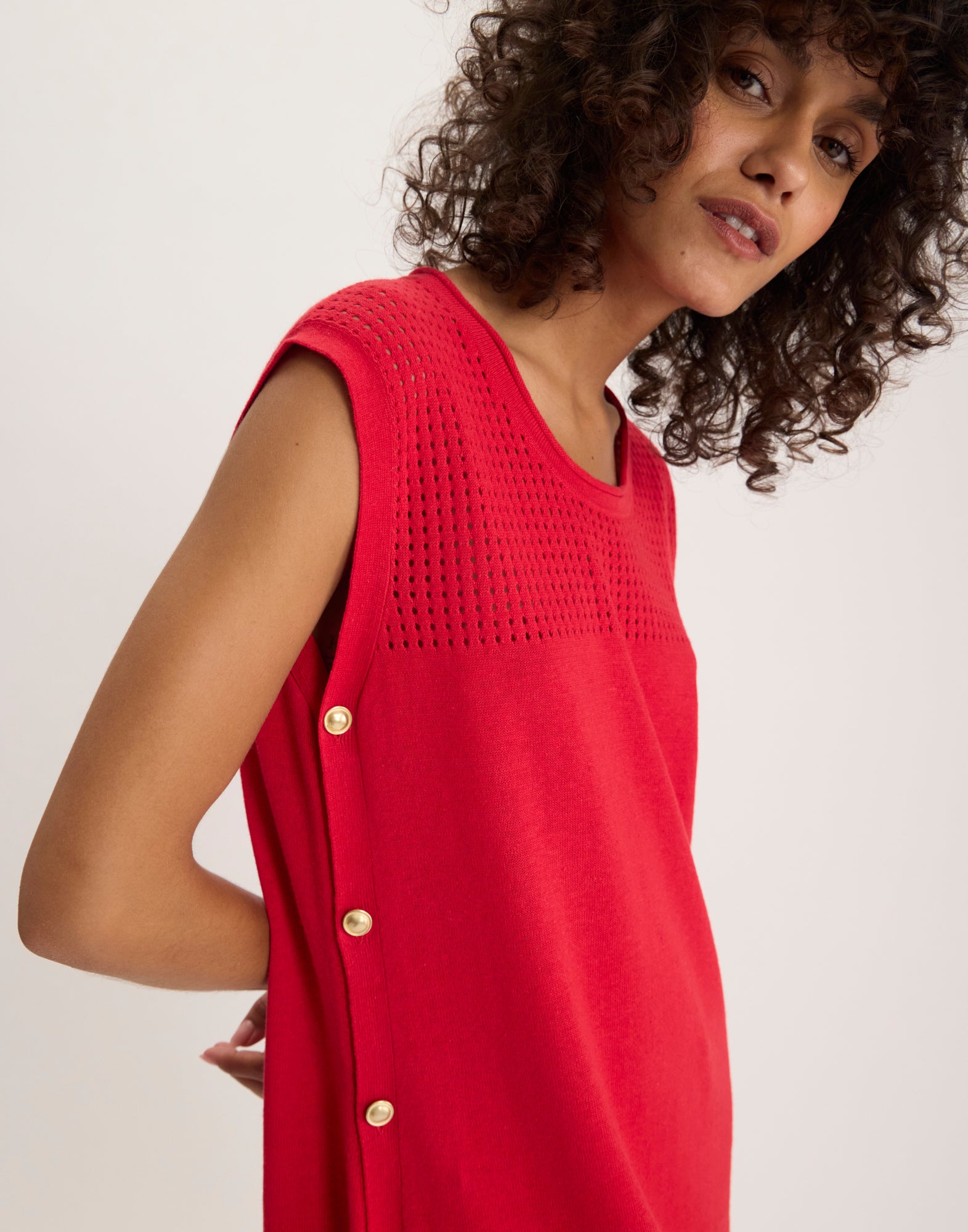 Iris day dress in linen mix