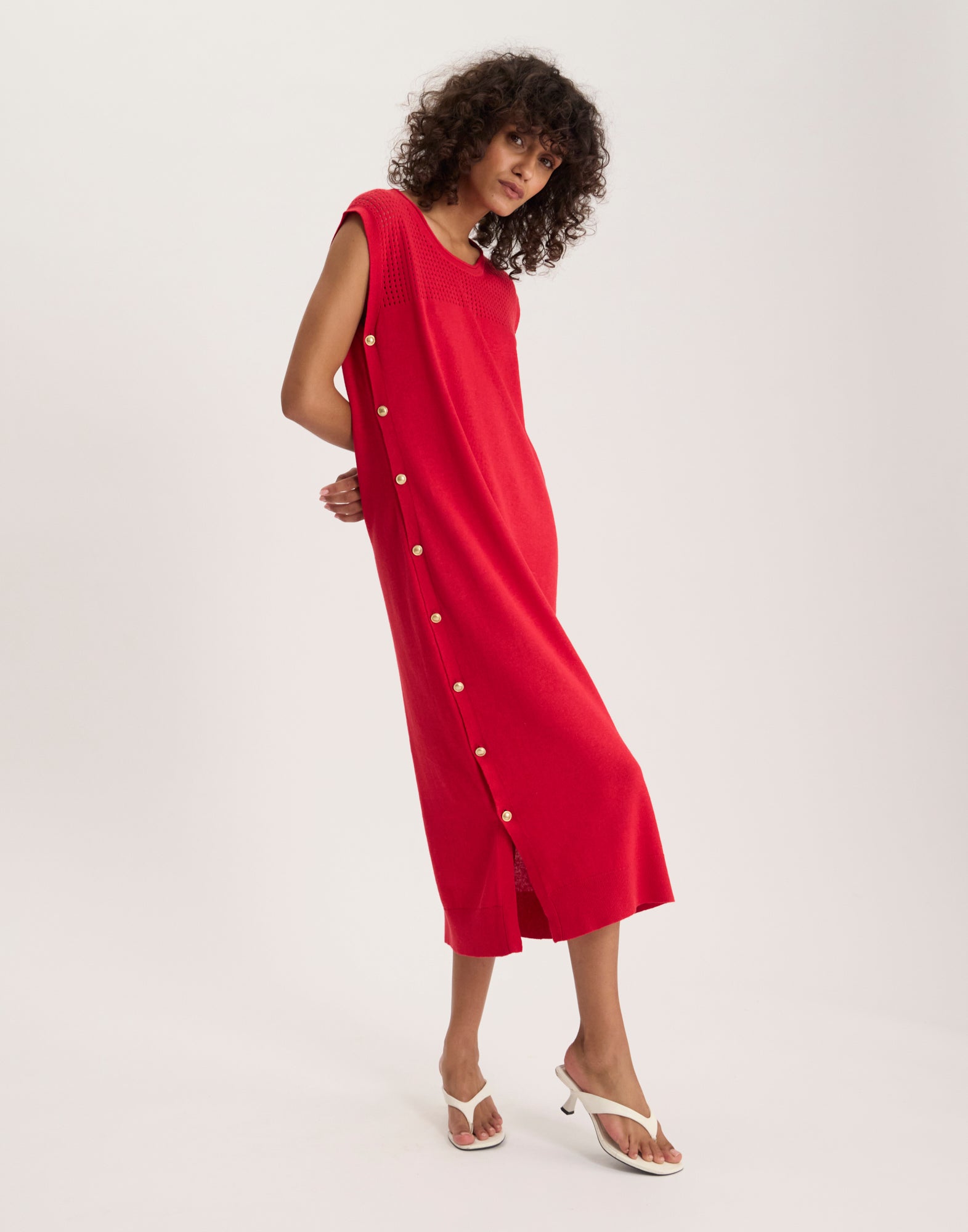 Iris day dress in linen mix