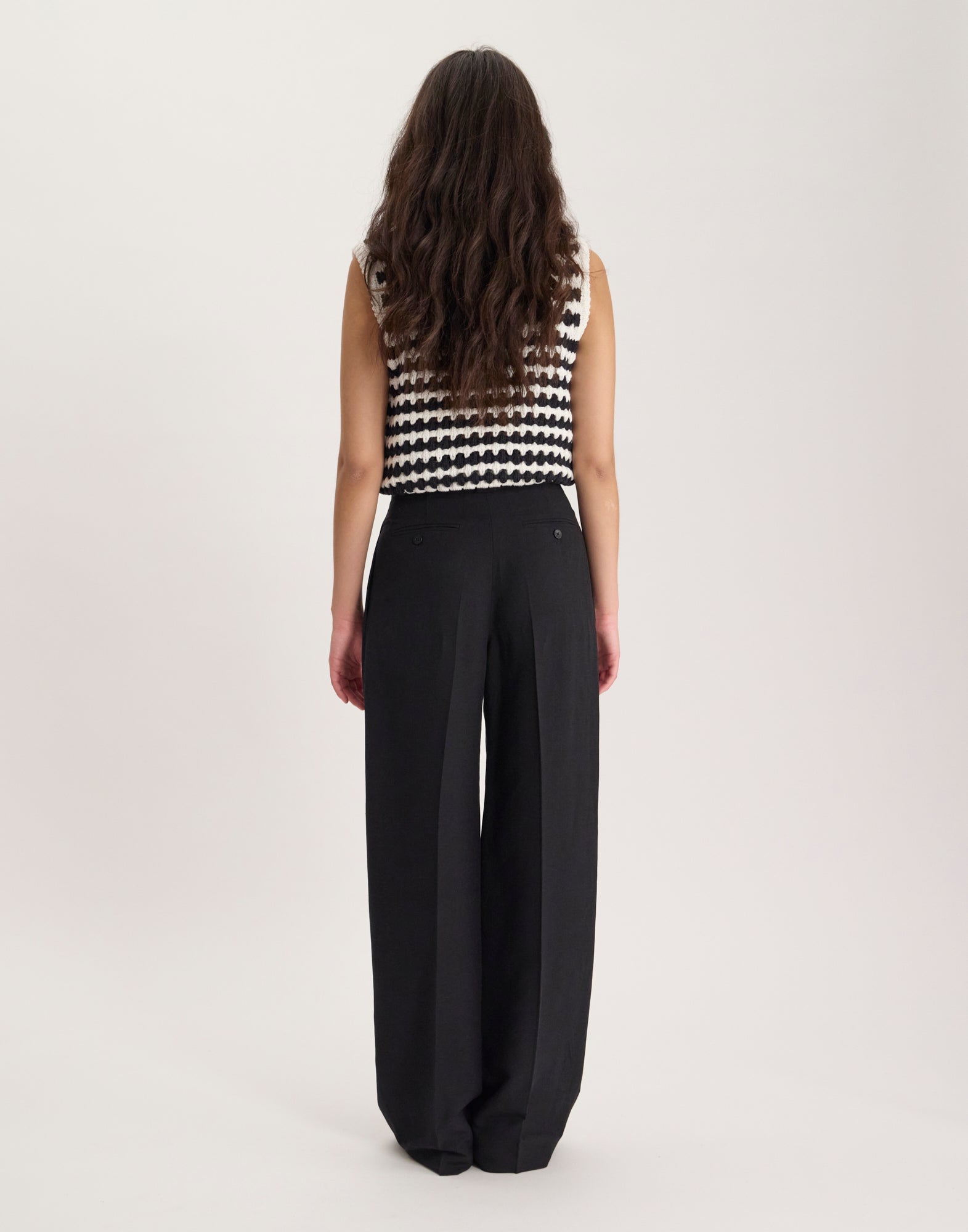 Marlène trousers in rayon and linen