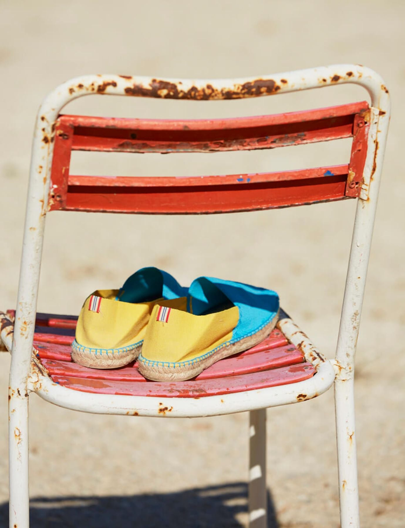 Aglae turquoise-yellow espadrilles