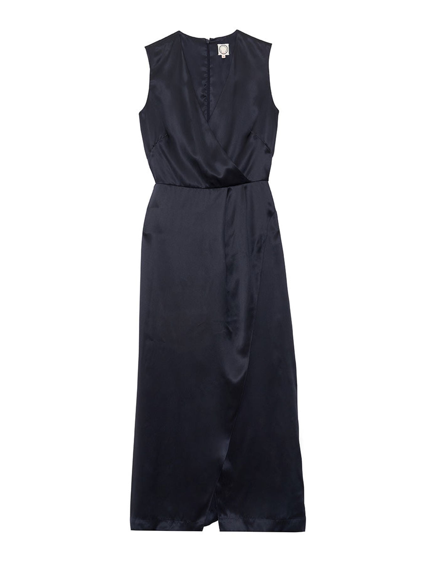 Vestido Elsa de seda azul marino
