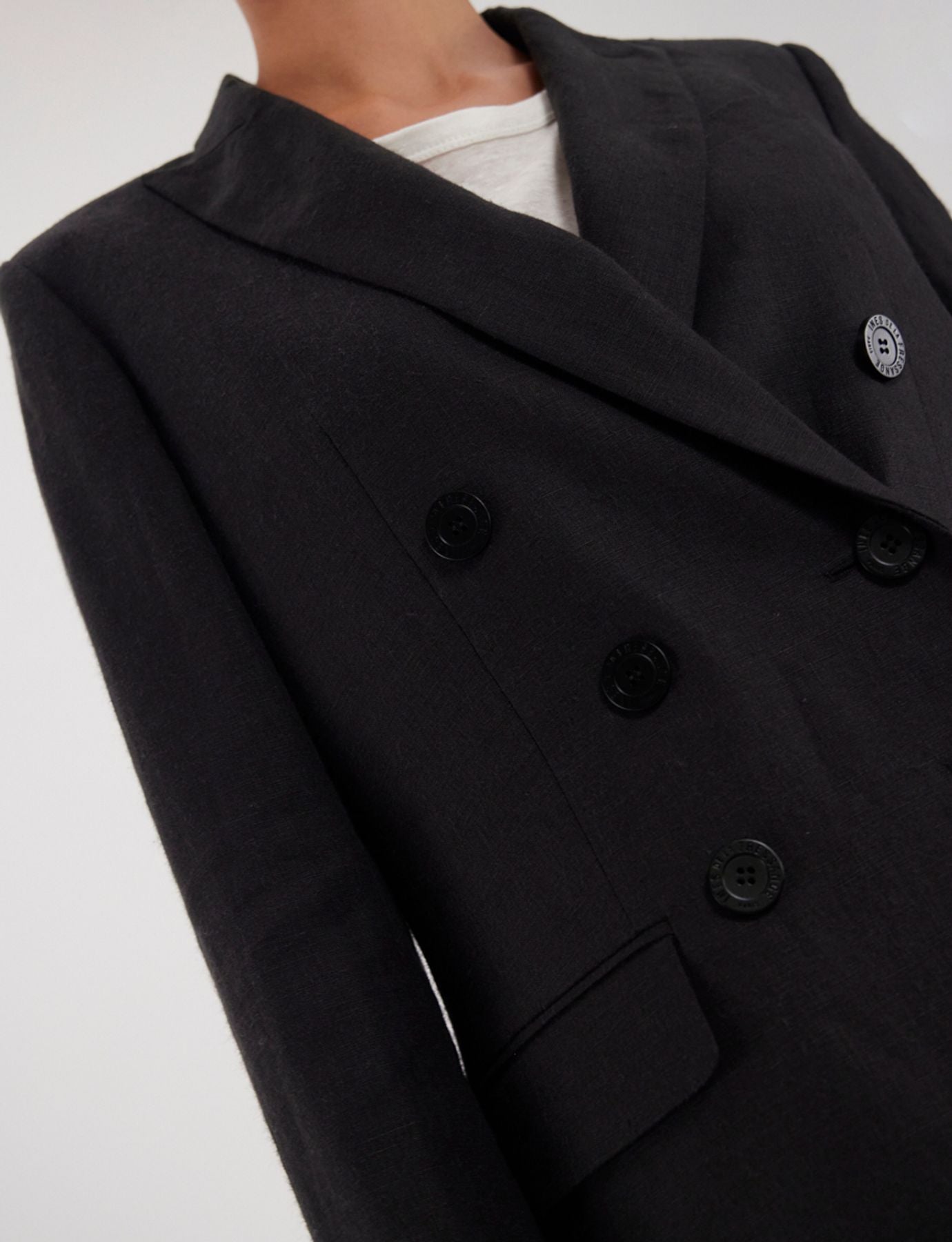 Chaqueta Ezio de lino negro