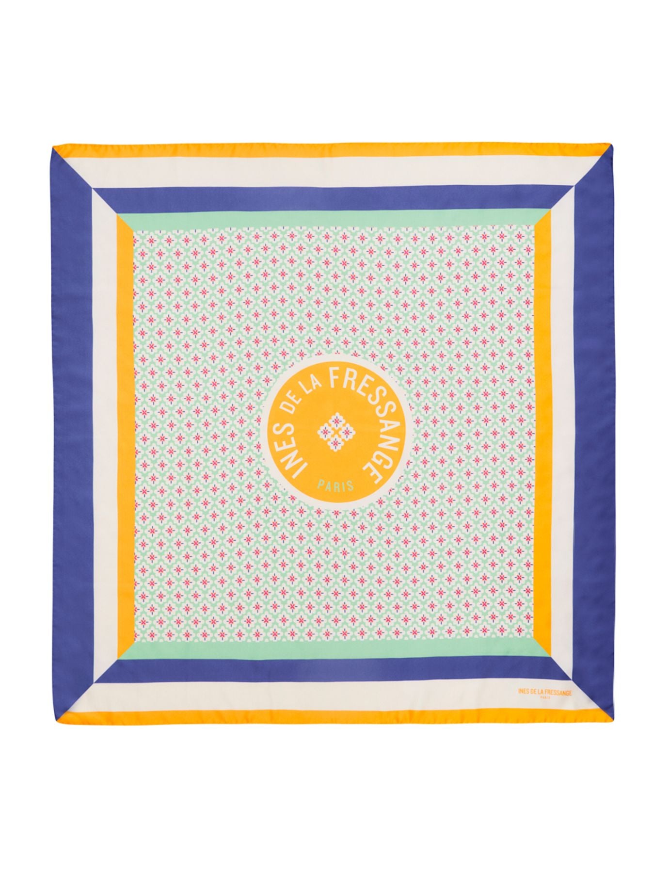 Lewis pañuelo de seda con estampado floral amarillo