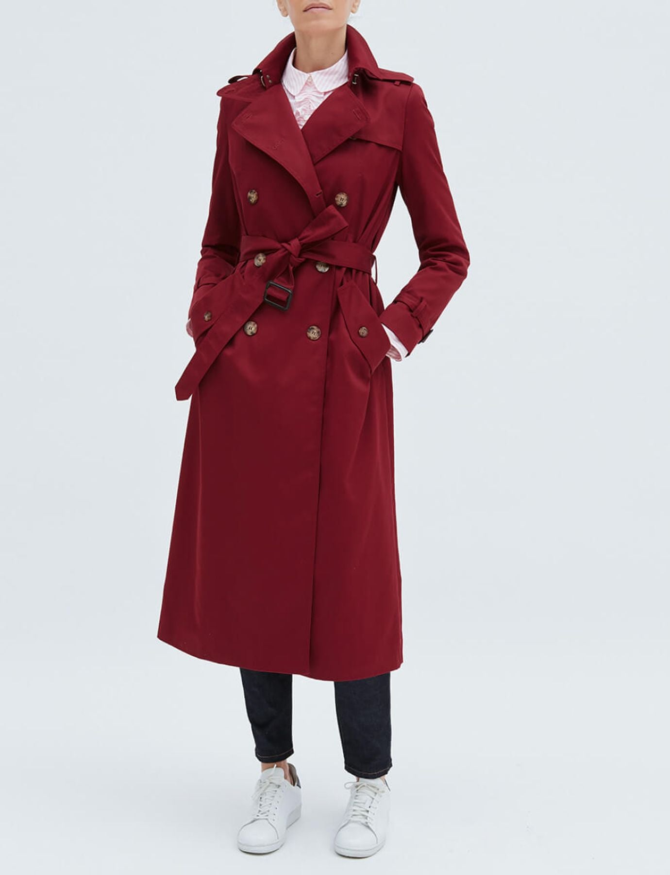 Gabardina Gaultier burdeos