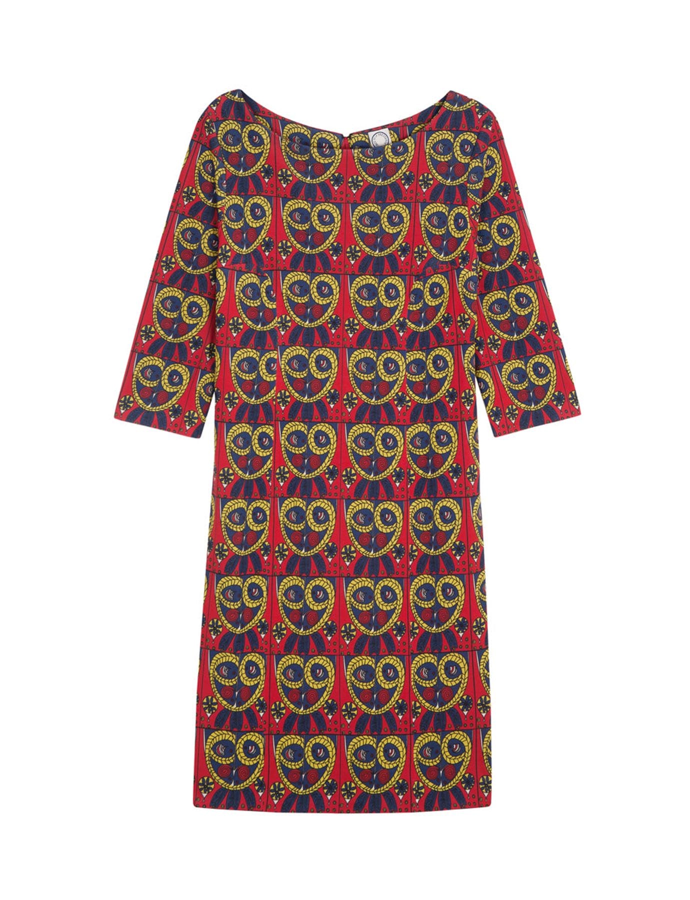 Vestido Justine con estampado masquerade verde