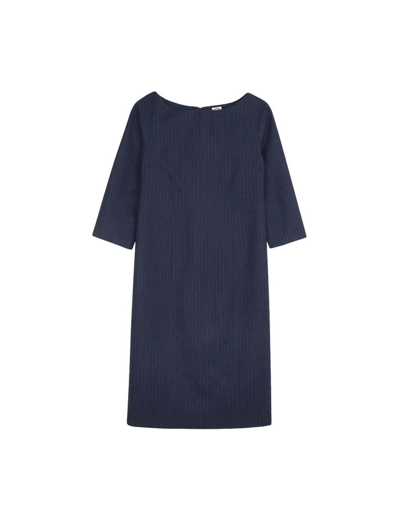 Vestido Justine de lana azul marino