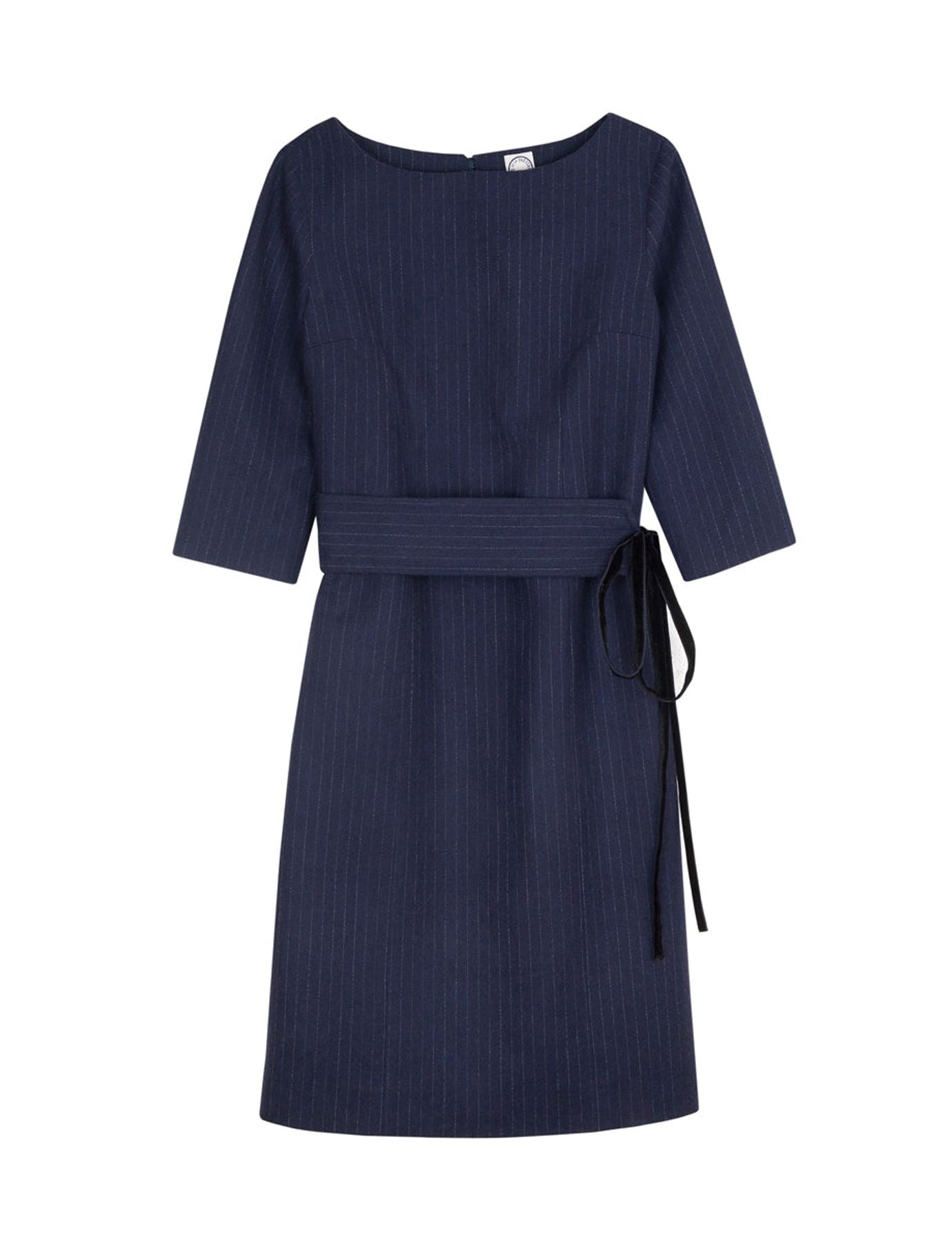 Vestido Justine de lana azul marino