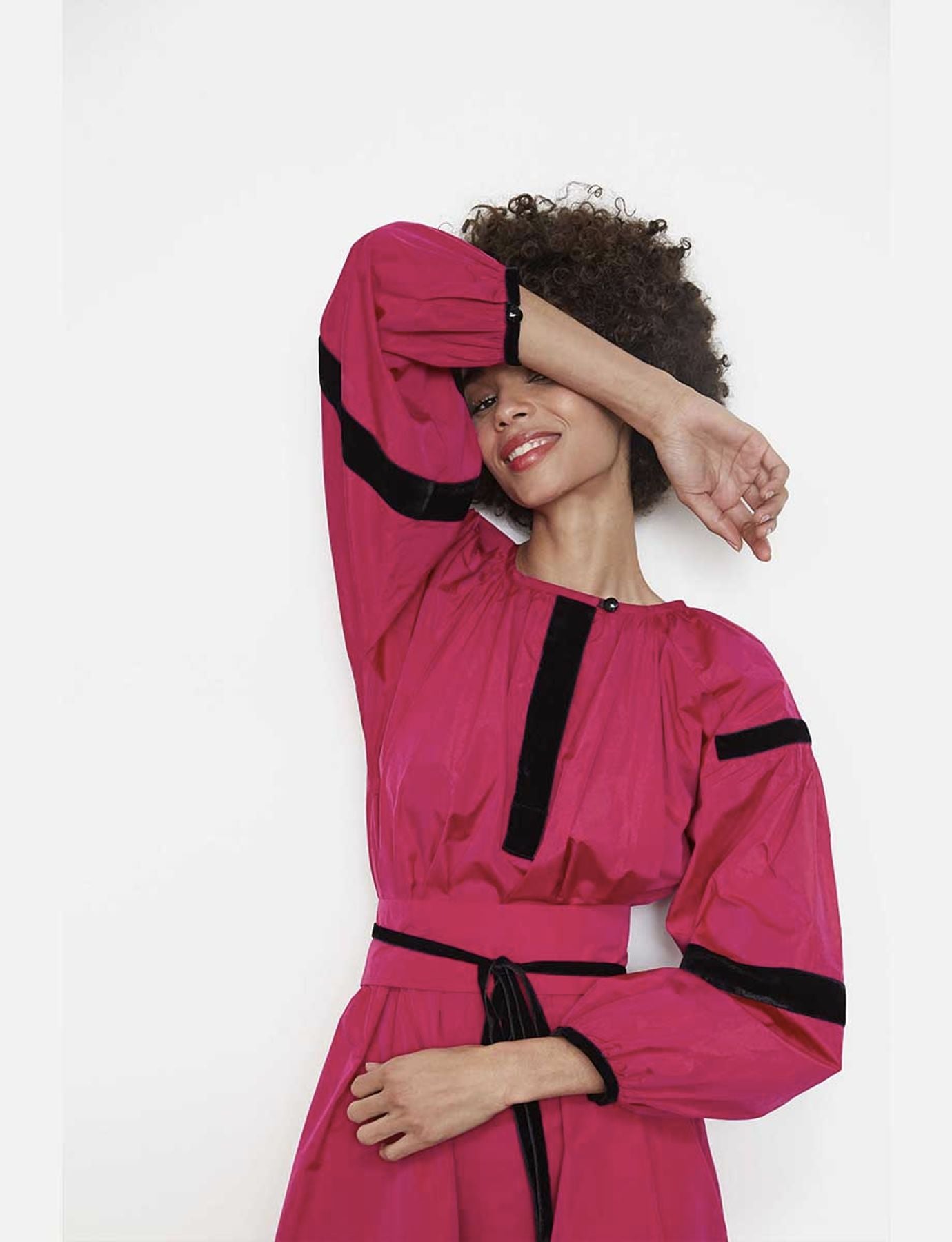 Vestido Flora fucsia