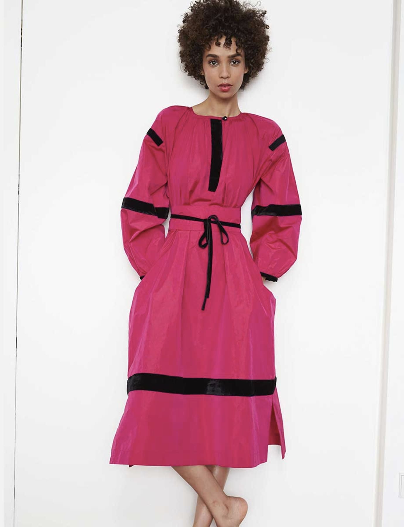 Vestido Flora fucsia
