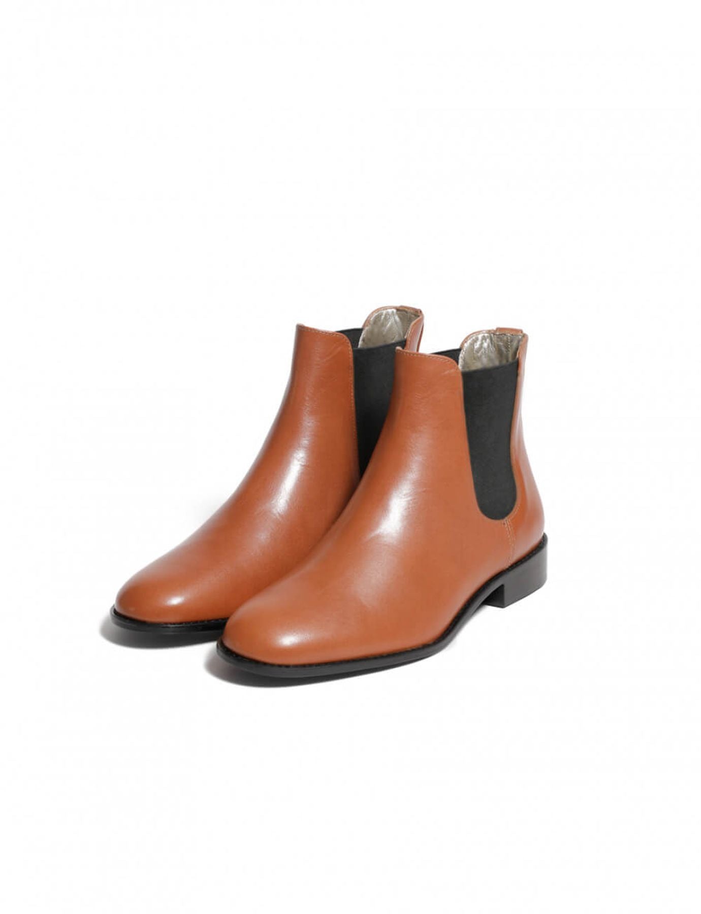 Botines Chelsea de piel camel