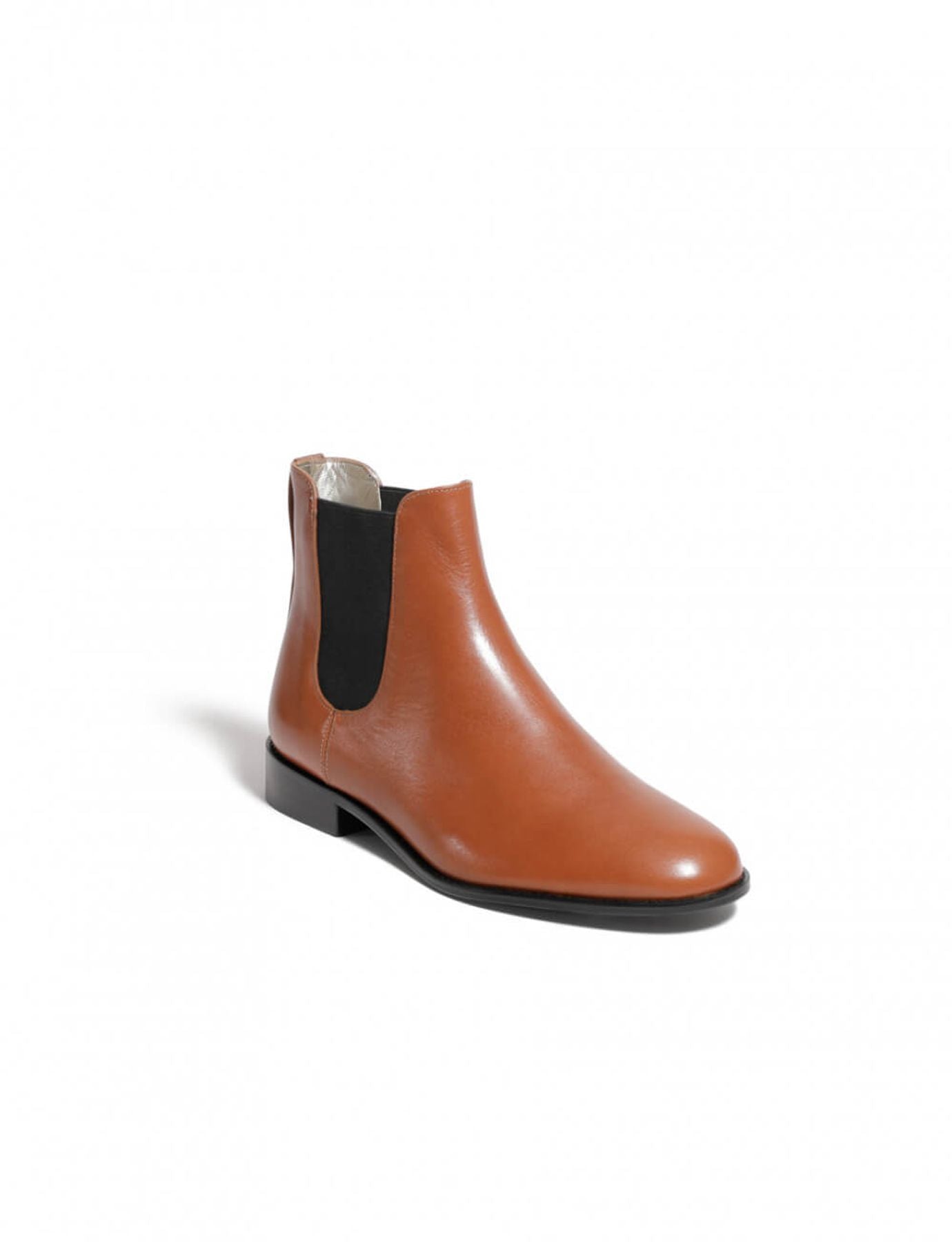 Botines Chelsea de piel camel