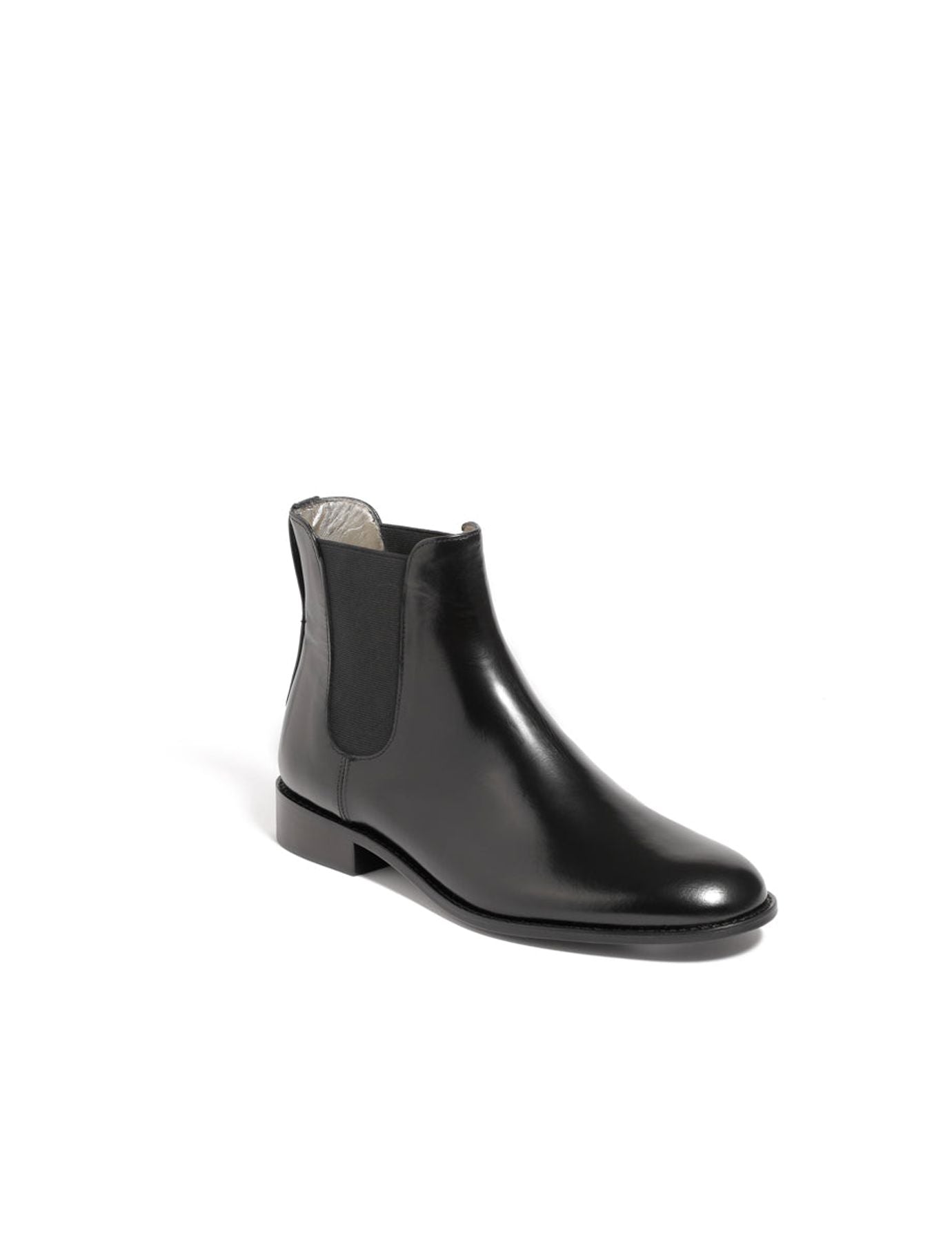 Botines Chelsea de cuero negro