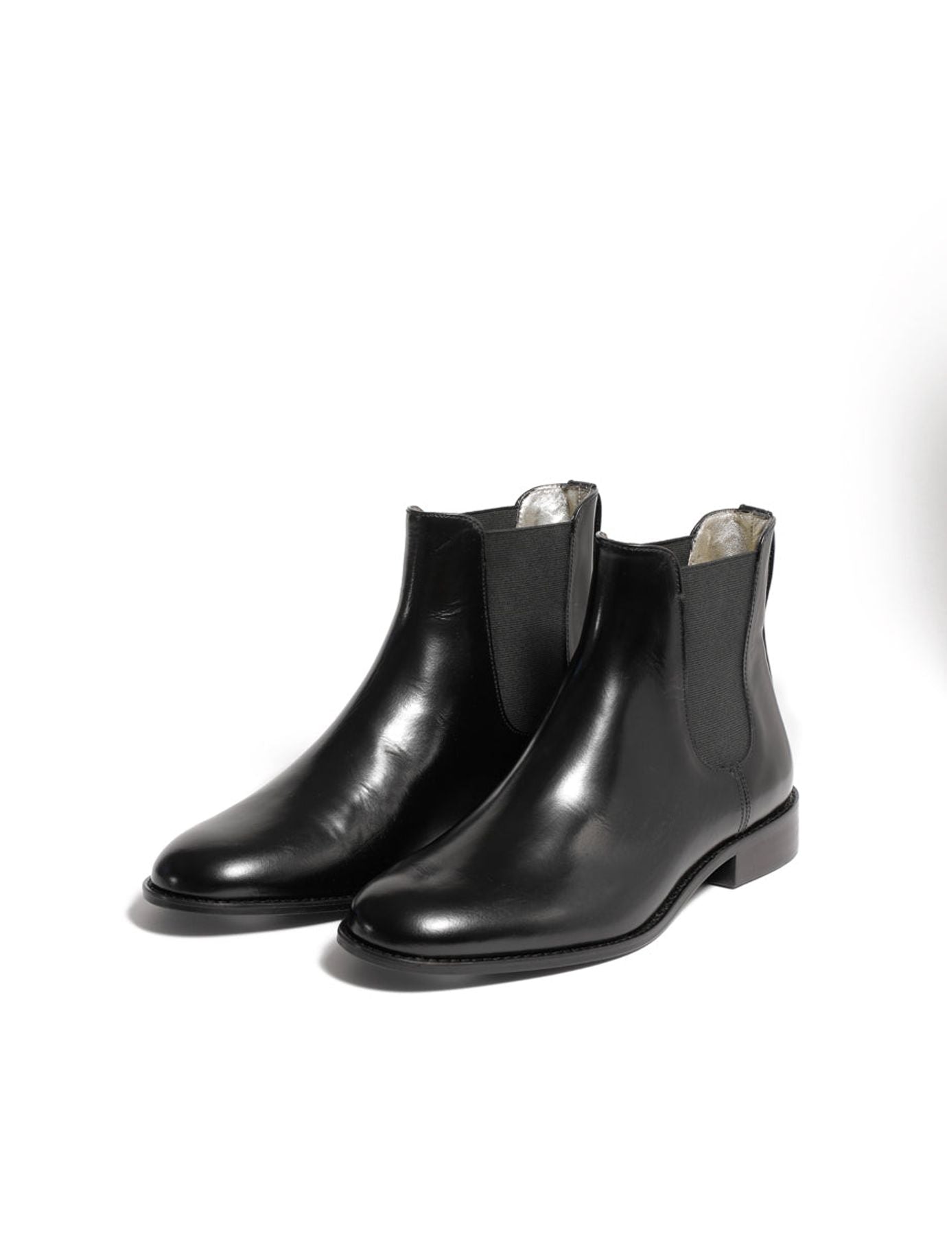 Botines Chelsea de cuero negro