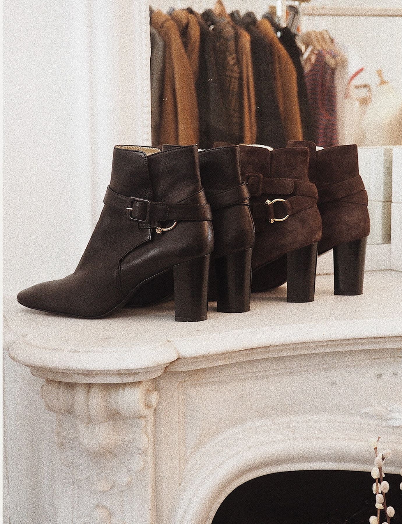 Betty botas de cuero negro