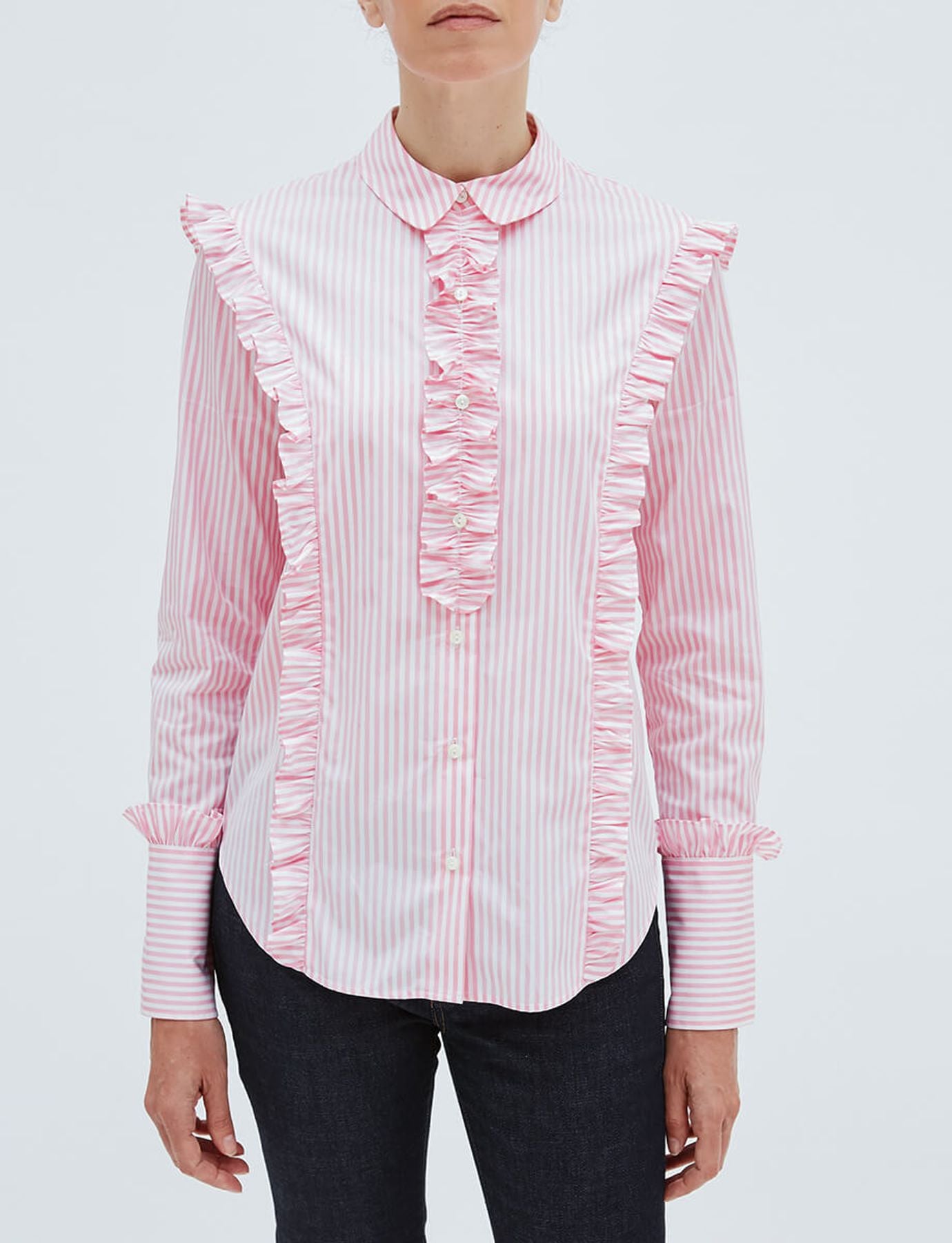 Lucina shirt in pale pink cotton