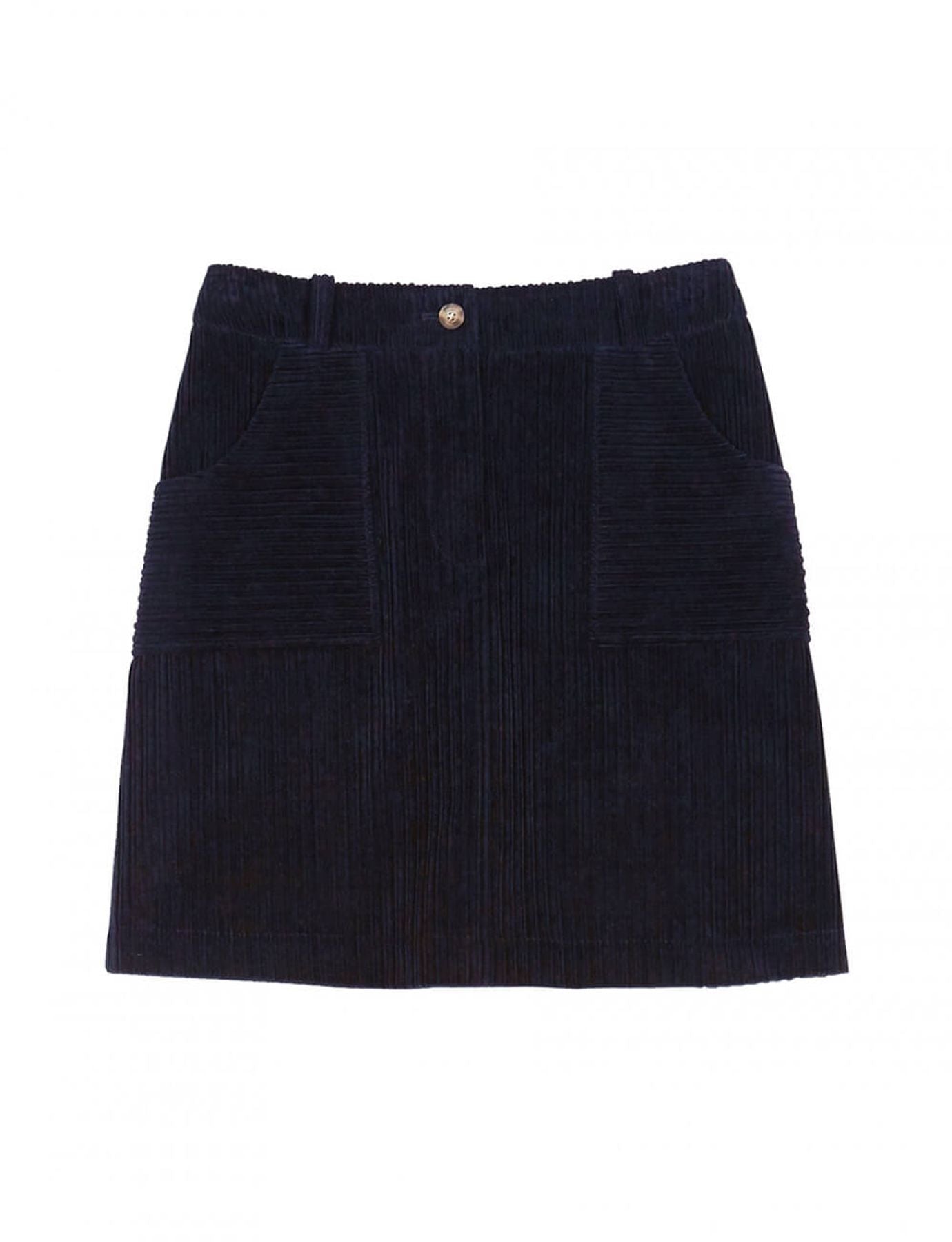 Falda Anethe azul marino