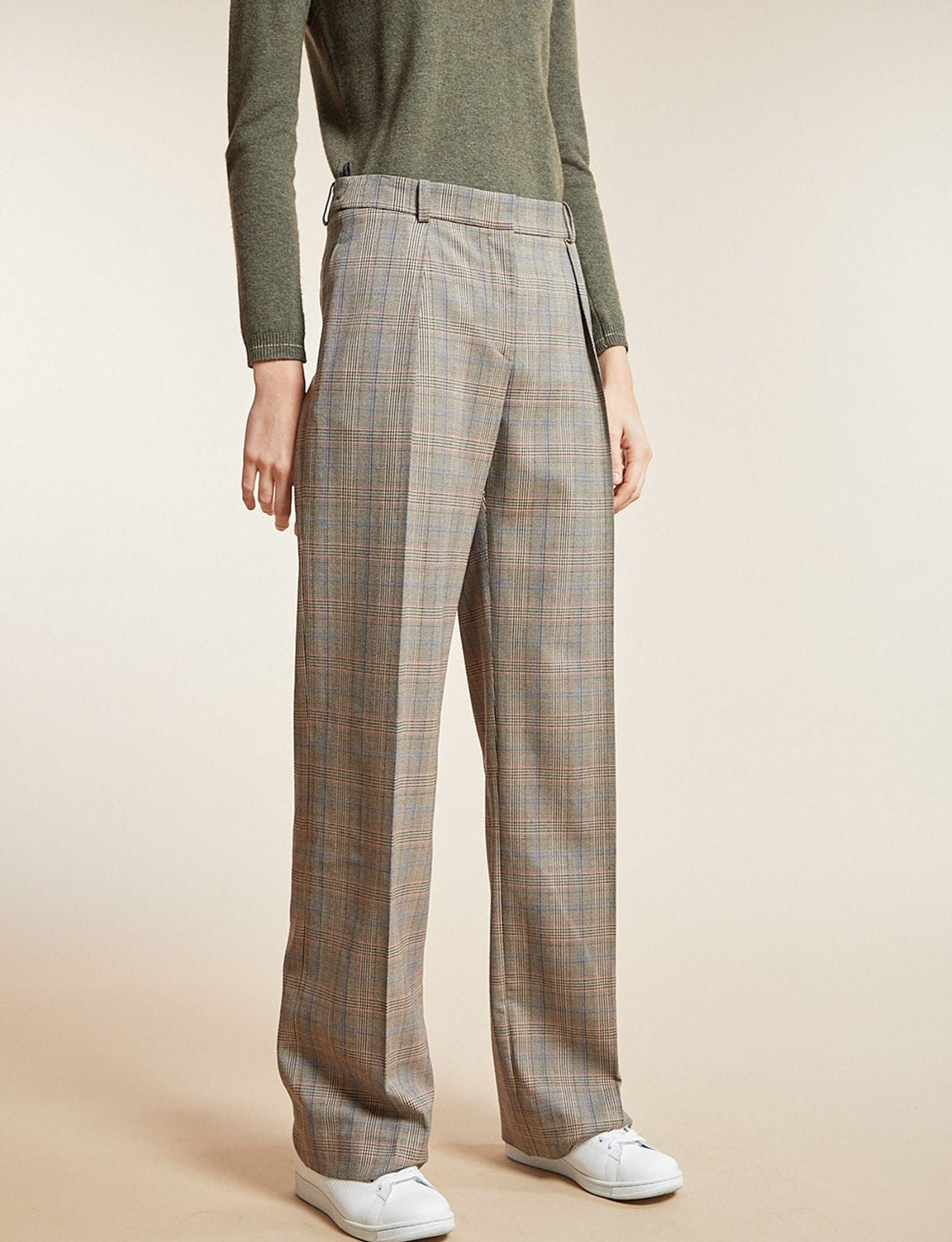 Pantalón Hector Príncipe de Gales beige