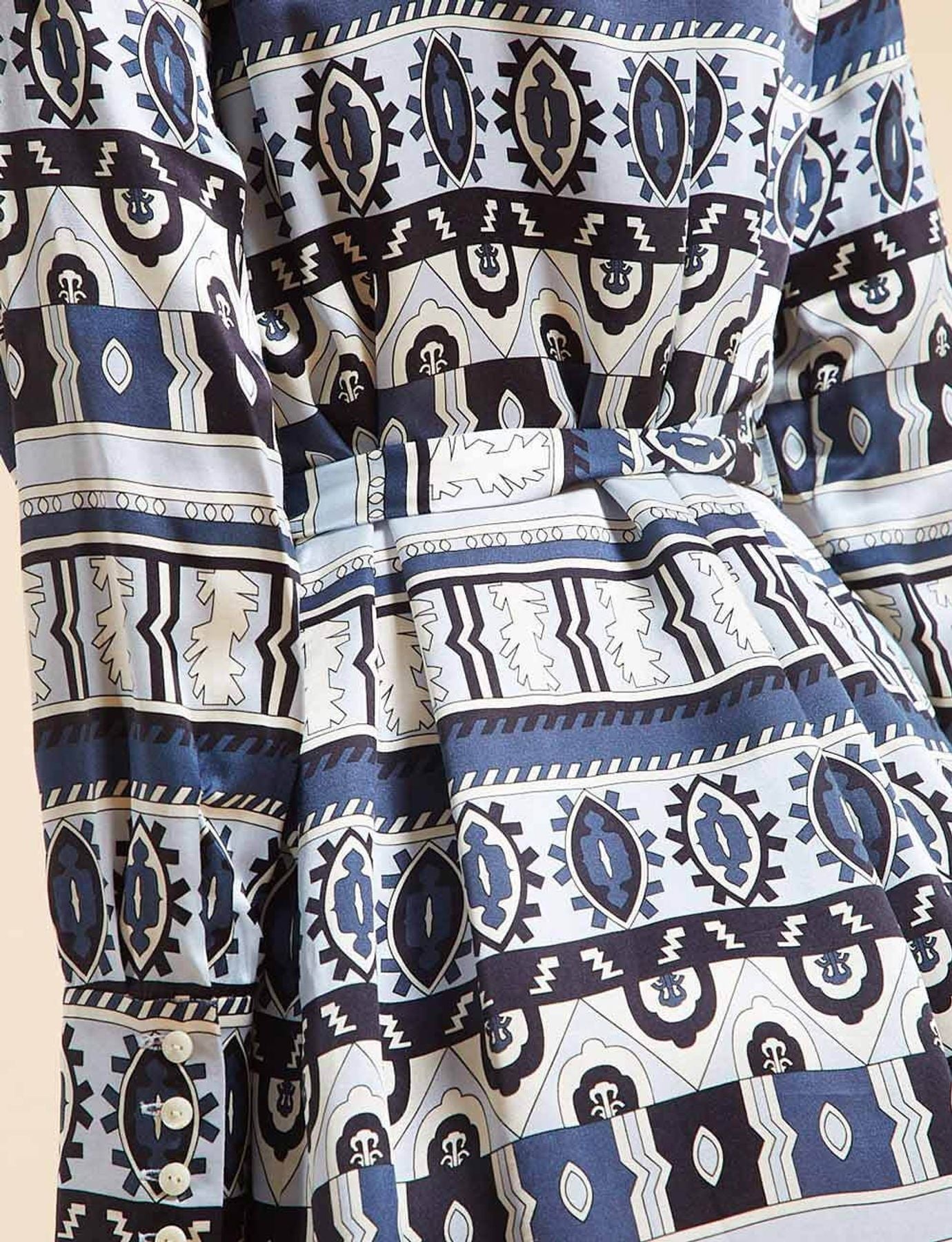 Vestido estampado orquídea Ritz azul