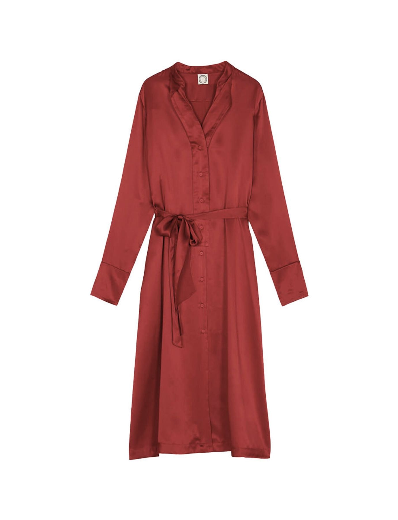 Vestido de orquídeas rojas