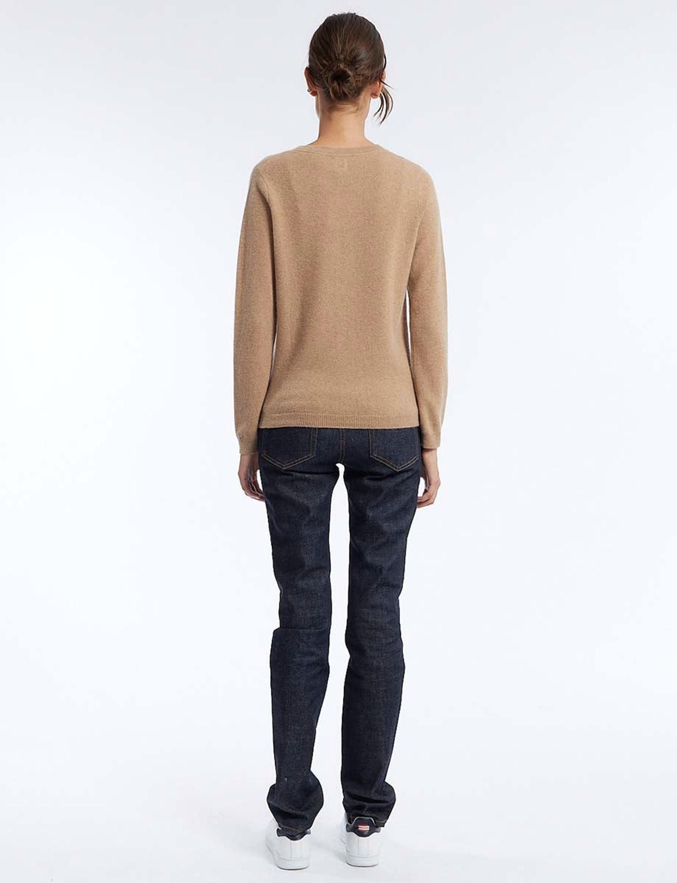 Chaqueta de punto camel Cesare