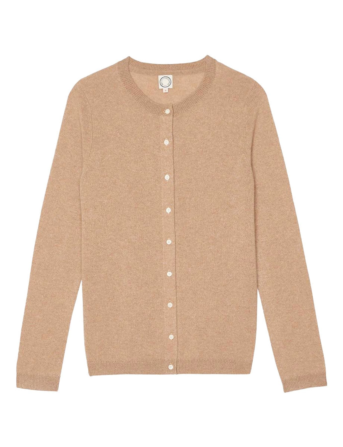 Chaqueta de punto camel Cesare