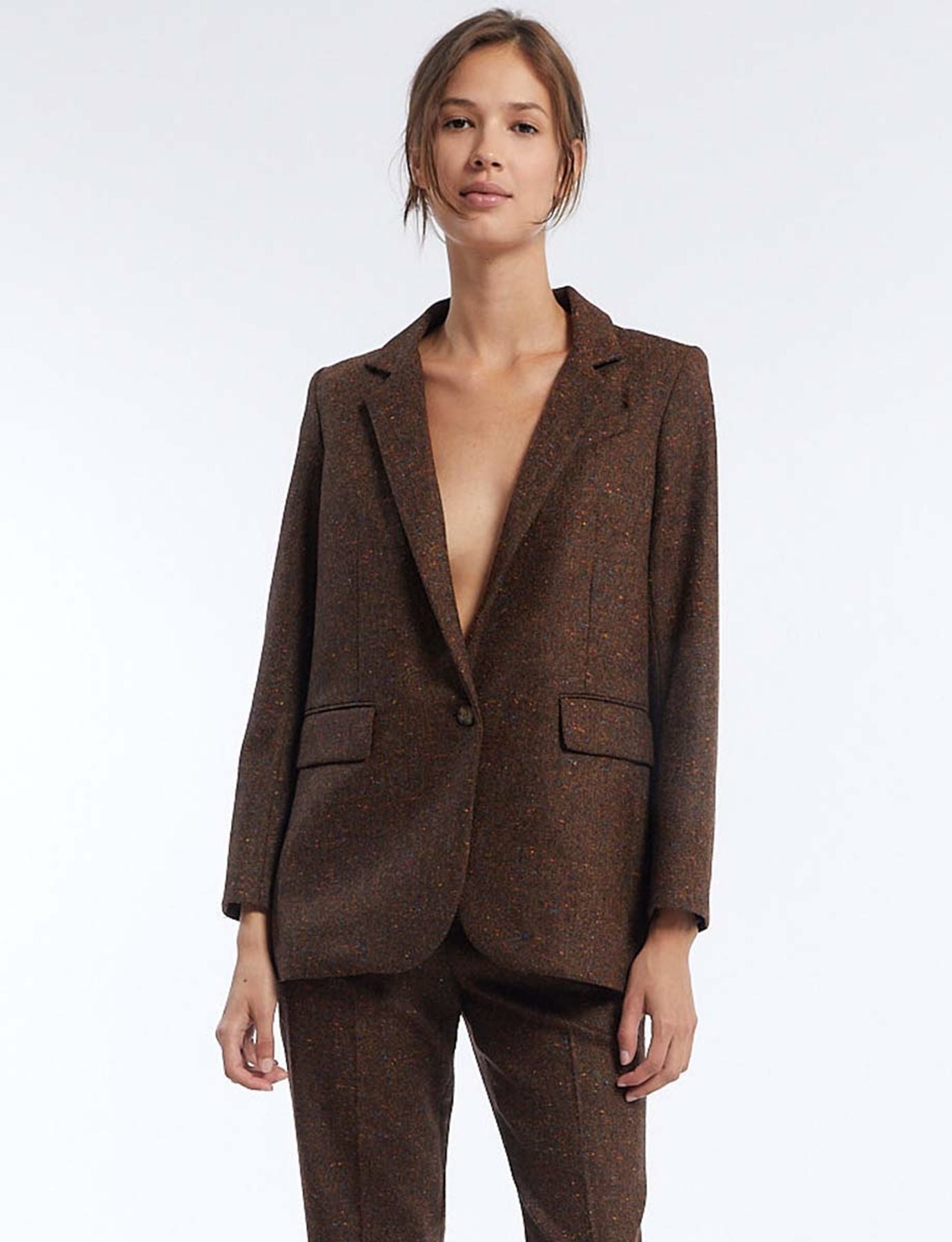 Jacket Bruna brown wool