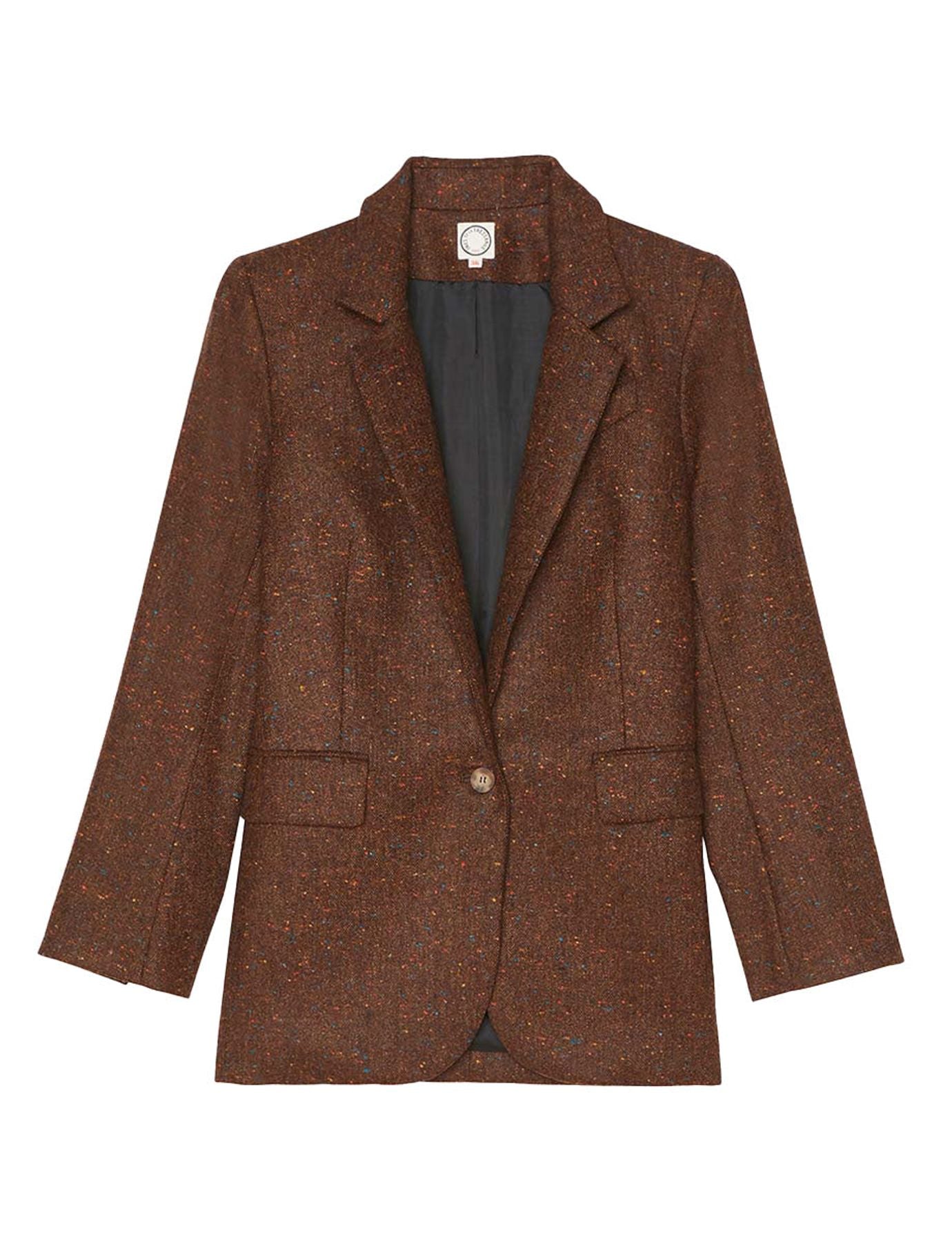 Jacket Bruna brown wool