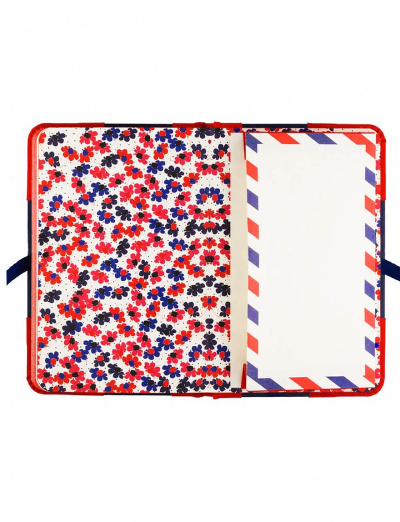 Cuaderno mediano Ines azul marino y rojo