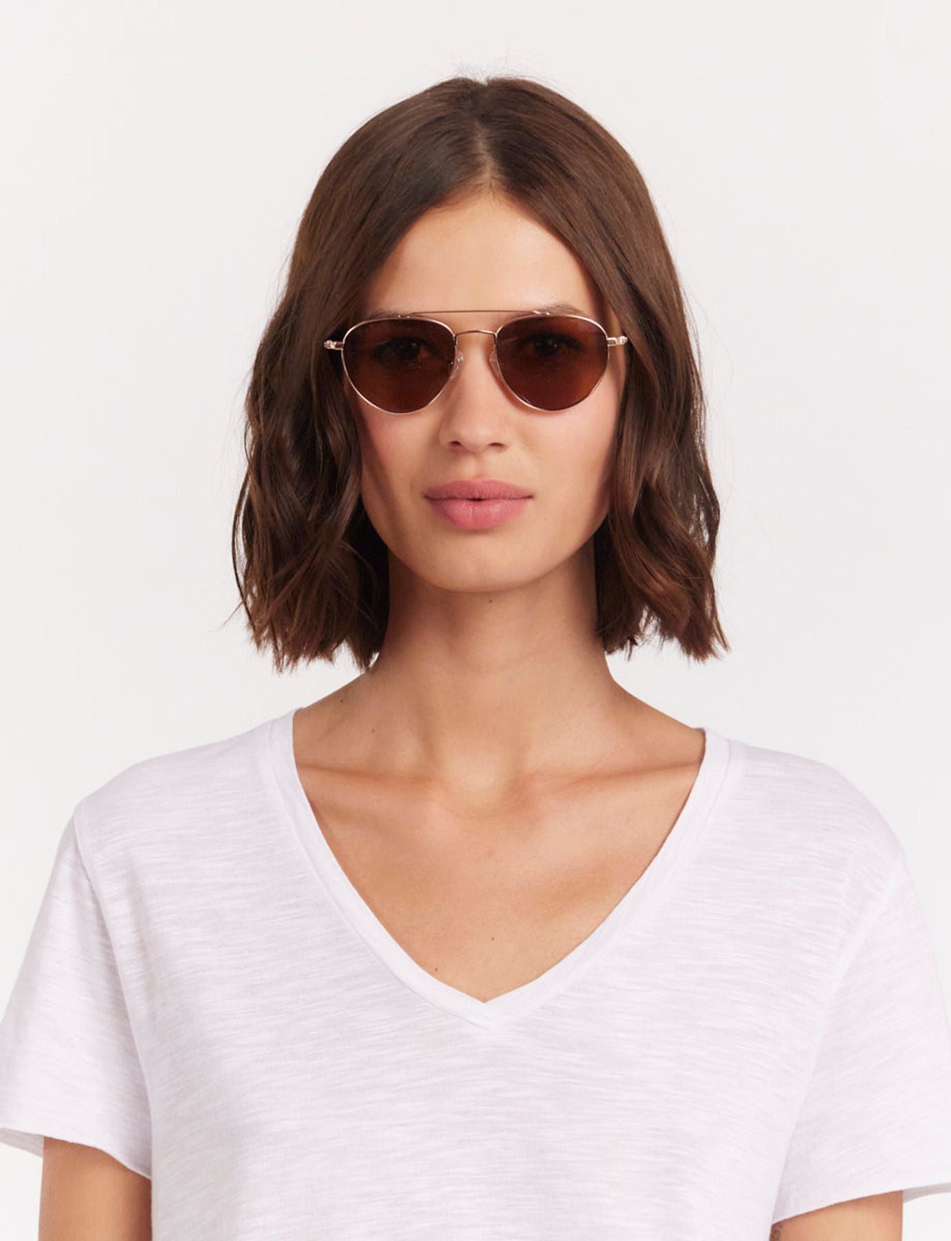 Gafas de sol Clara en oro rosa