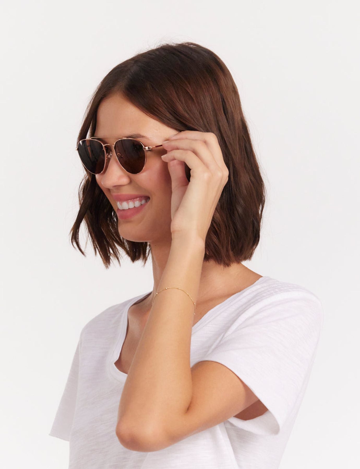 Gafas de sol Clara en oro rosa