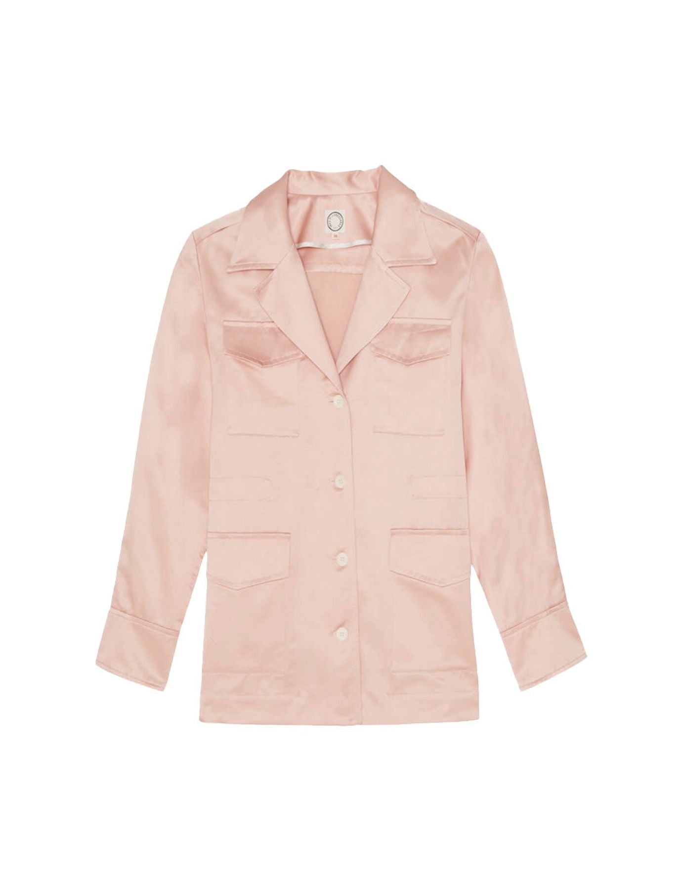 Chaqueta Neva de satén de algodón rosa