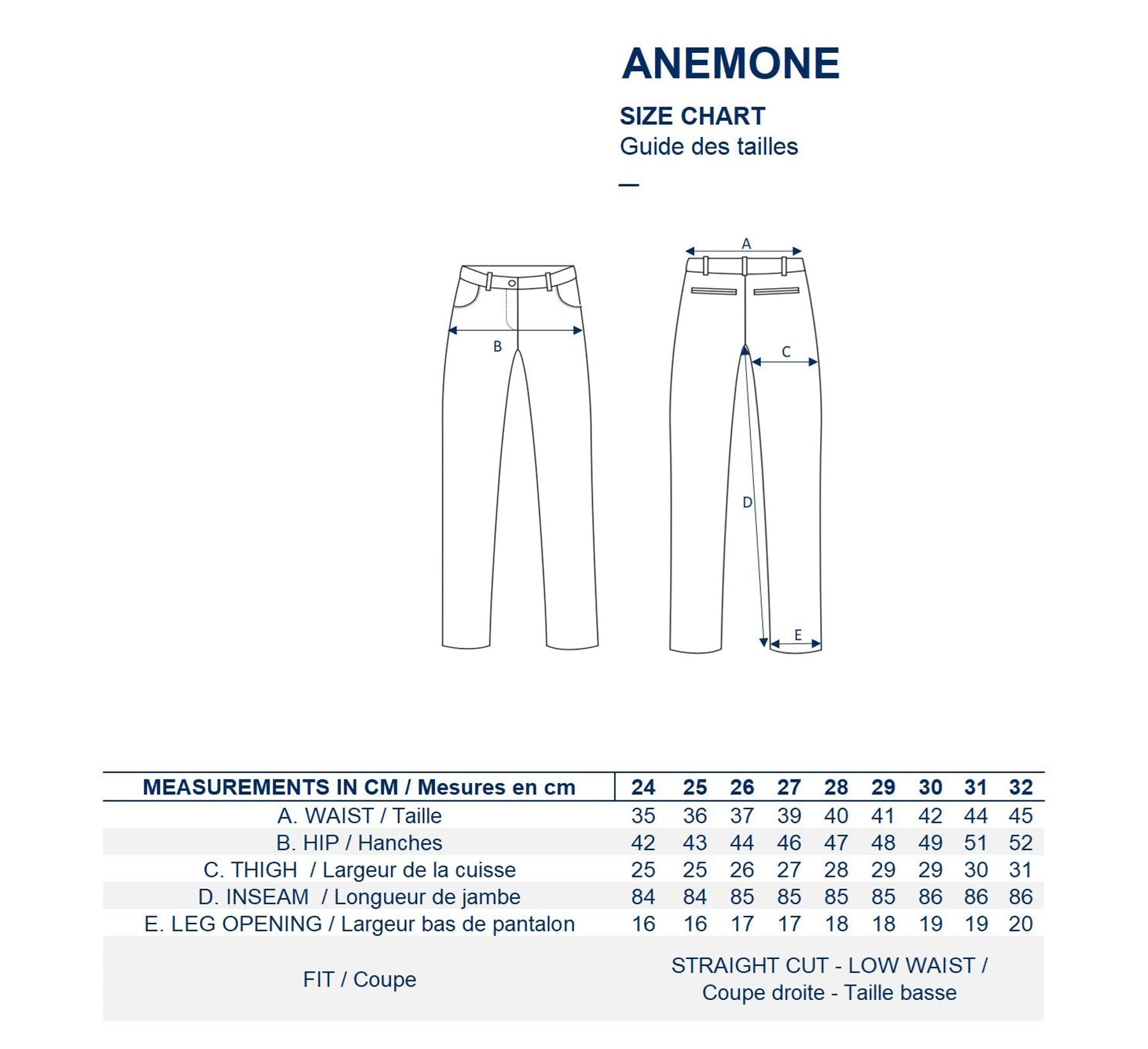 Anemone jeans in navy blue cotton x Notify