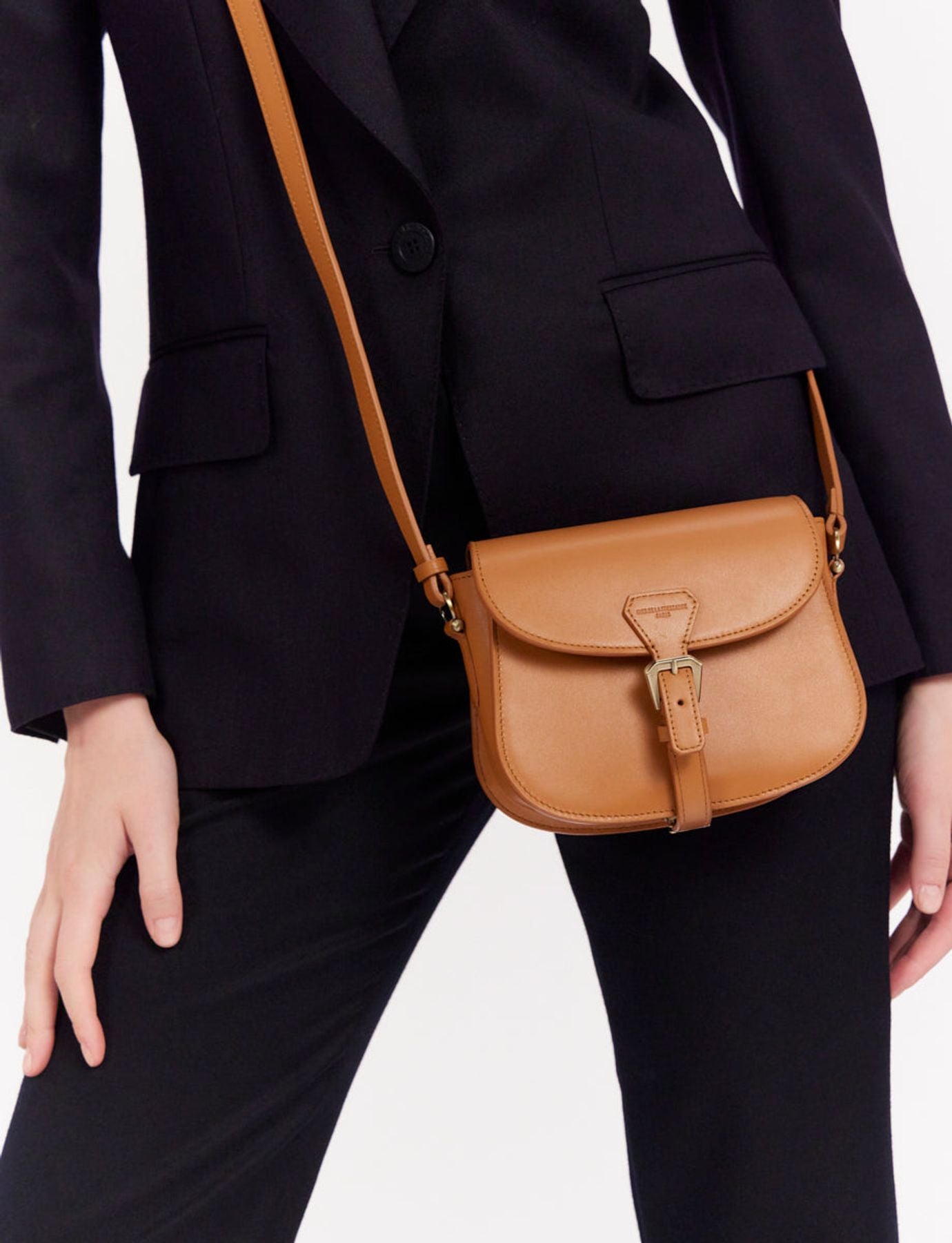 Borsa Baby Flâneur in pelle di cammello